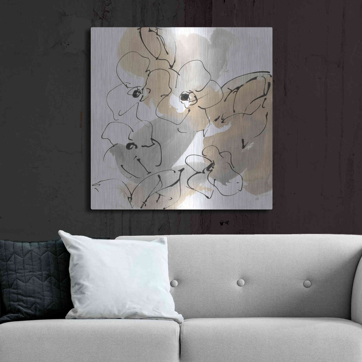 Luxe Metal Art 'Original Neutrals I' by Chris Paschke, Metal Wall Art,36x36