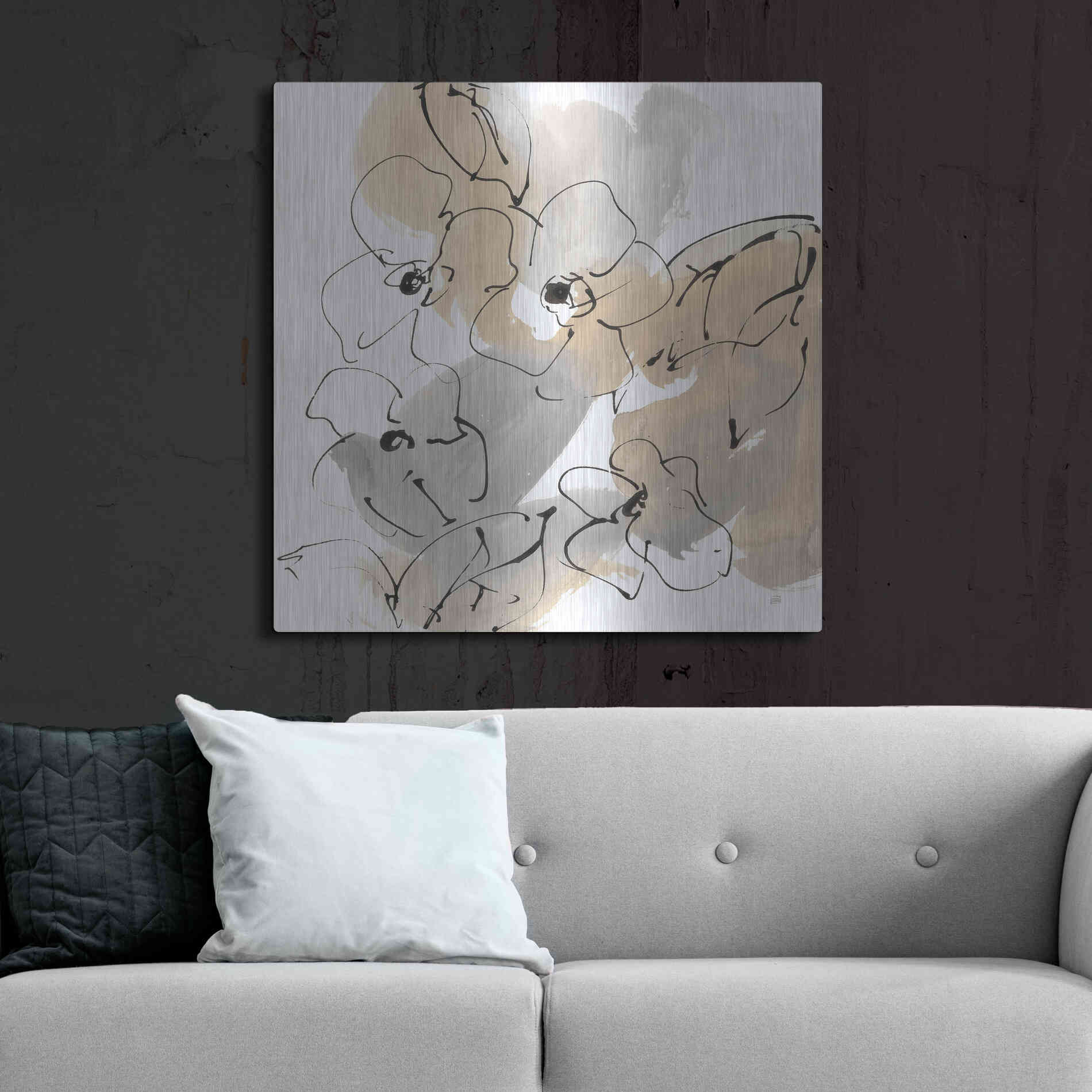 Luxe Metal Art 'Original Neutrals I' by Chris Paschke, Metal Wall Art,36x36