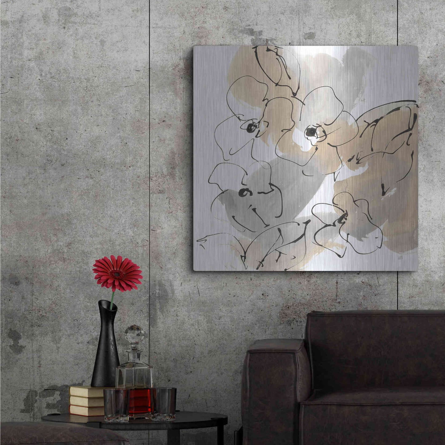 Luxe Metal Art 'Original Neutrals I' by Chris Paschke, Metal Wall Art,36x36