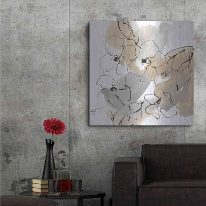 Luxe Metal Art 'Original Neutrals I' by Chris Paschke, Metal Wall Art,36x36