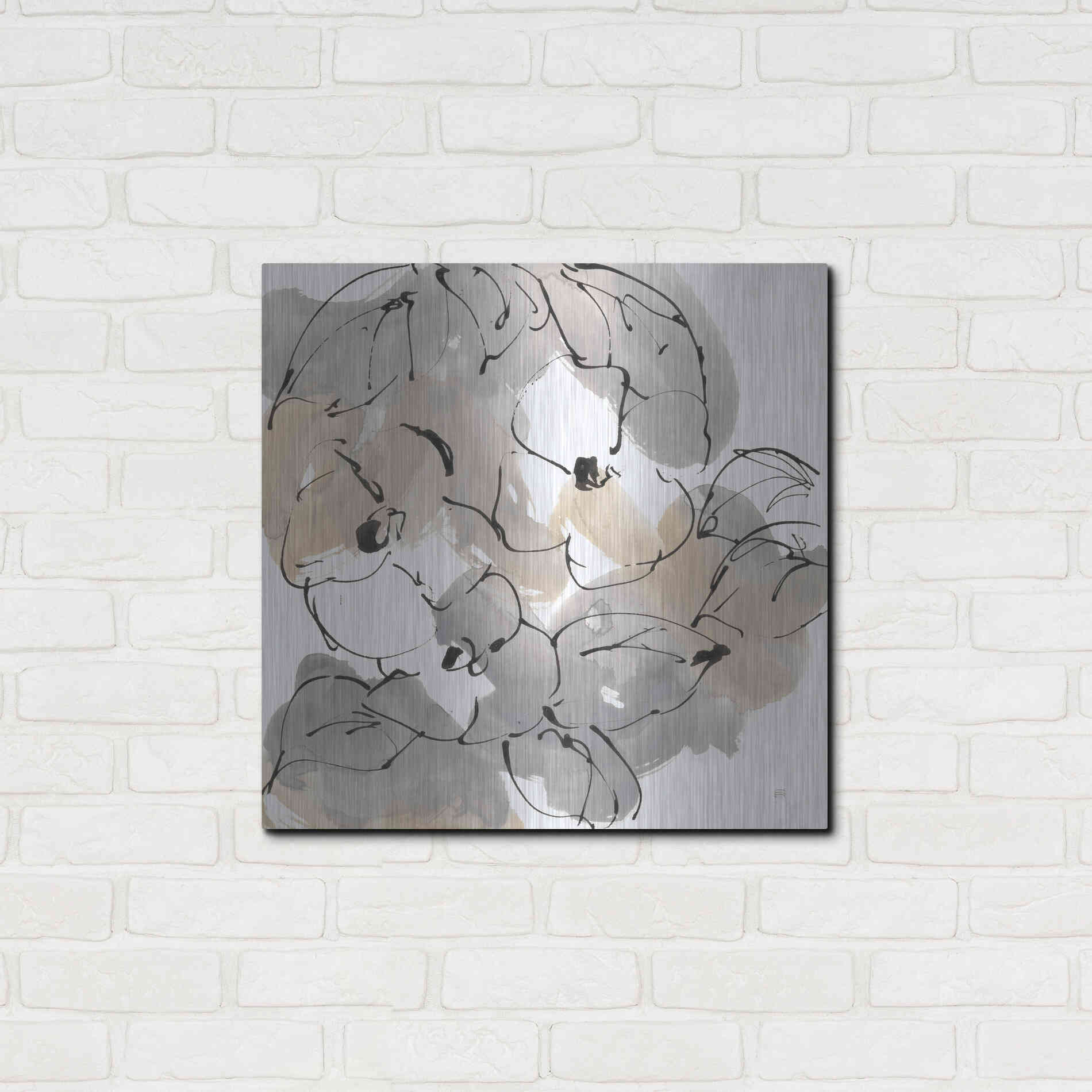 Luxe Metal Art 'Original Neutrals II' by Chris Paschke, Metal Wall Art,24x24