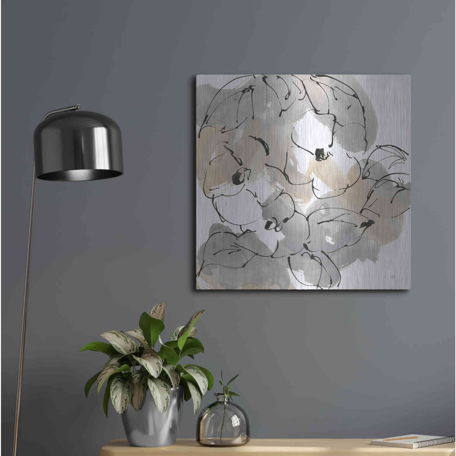 Luxe Metal Art 'Original Neutrals II' by Chris Paschke, Metal Wall Art,24x24