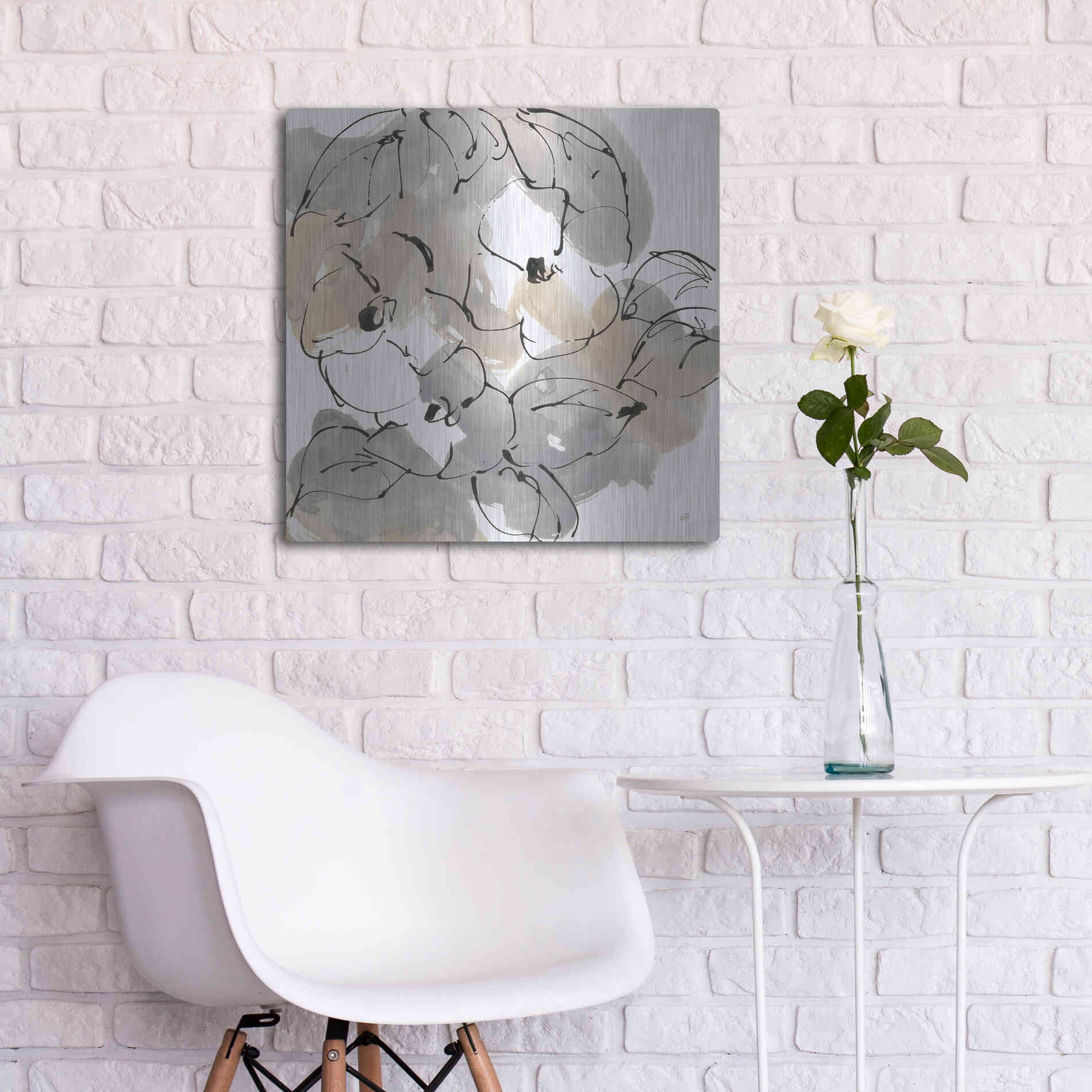 Luxe Metal Art 'Original Neutrals II' by Chris Paschke, Metal Wall Art,24x24