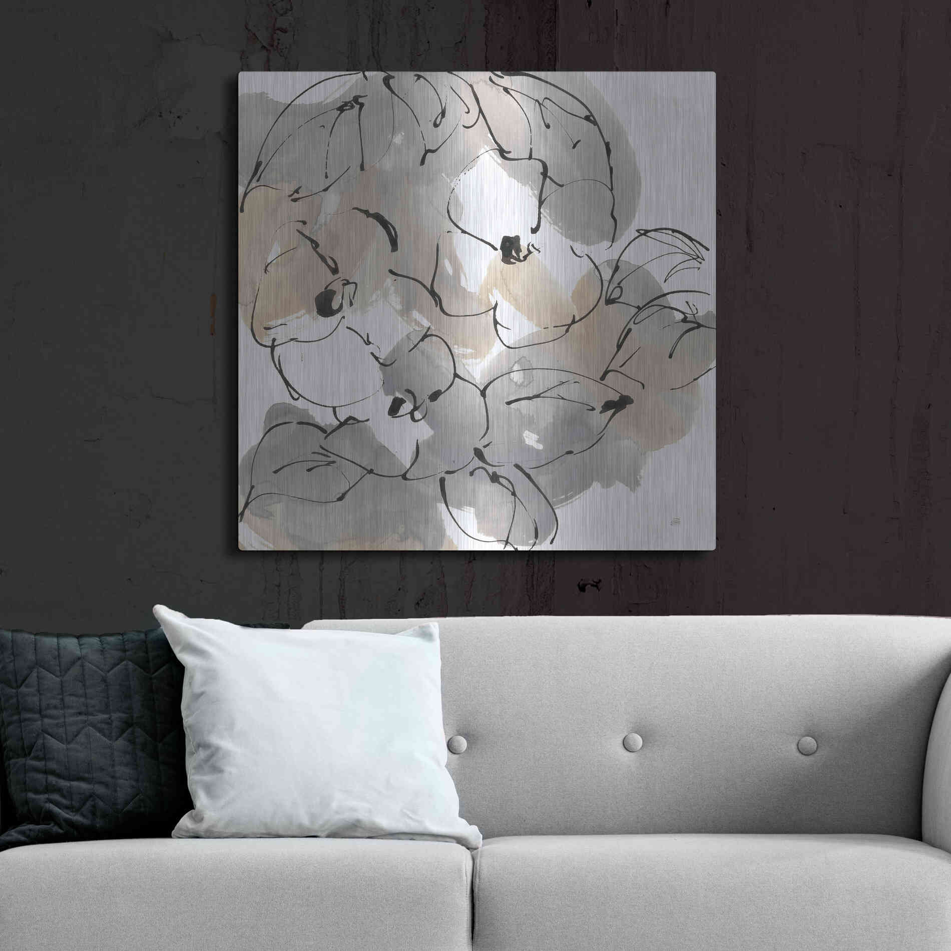 Luxe Metal Art 'Original Neutrals II' by Chris Paschke, Metal Wall Art,36x36