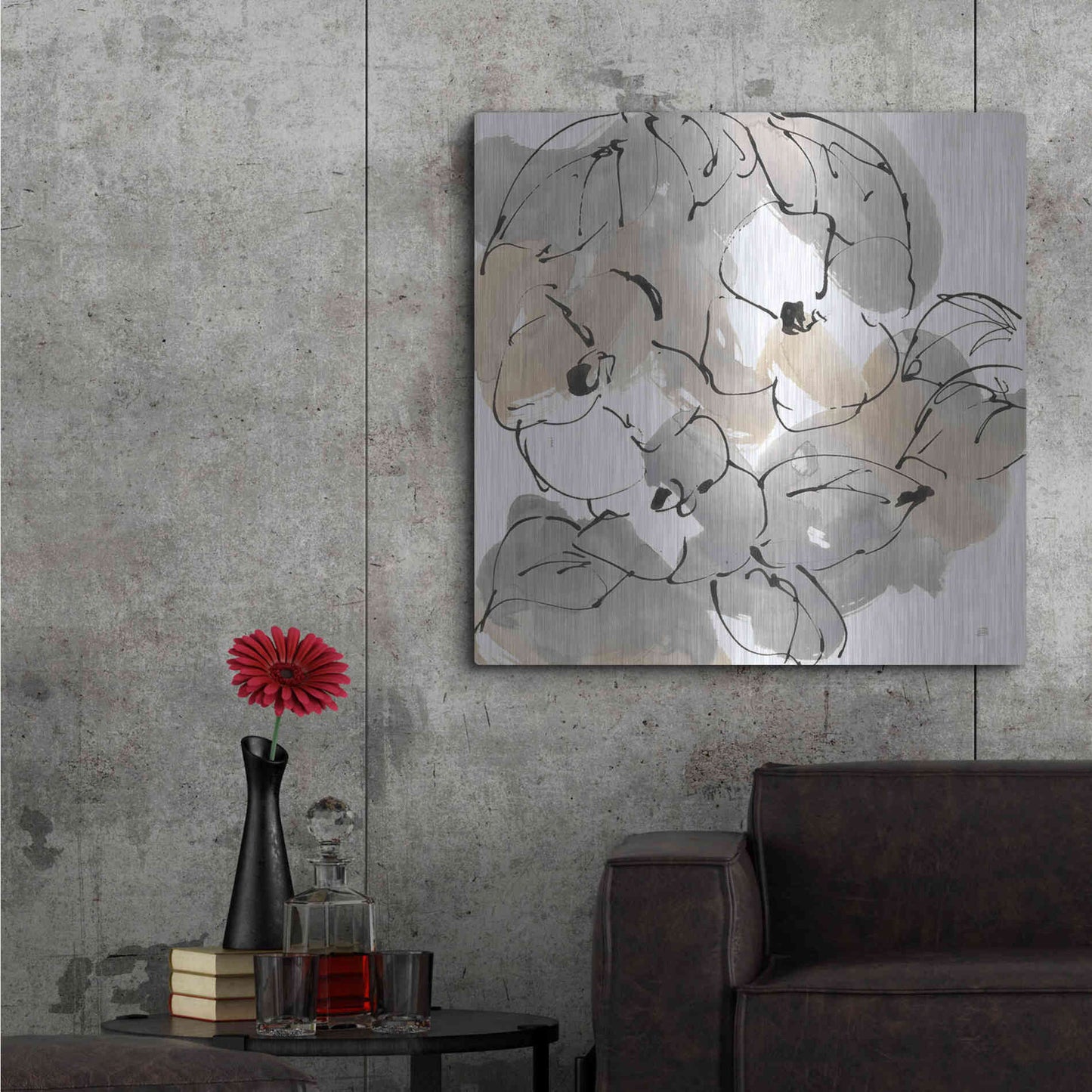Luxe Metal Art 'Original Neutrals II' by Chris Paschke, Metal Wall Art,36x36