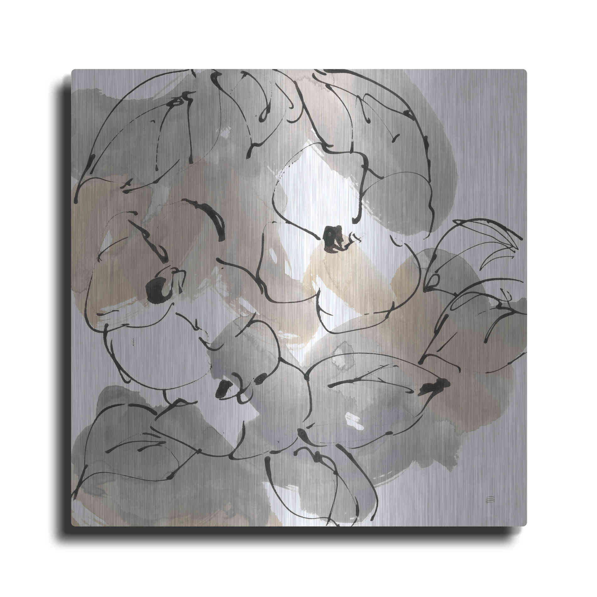 Luxe Metal Art 'Original Neutrals II' by Chris Paschke, Metal Wall Art