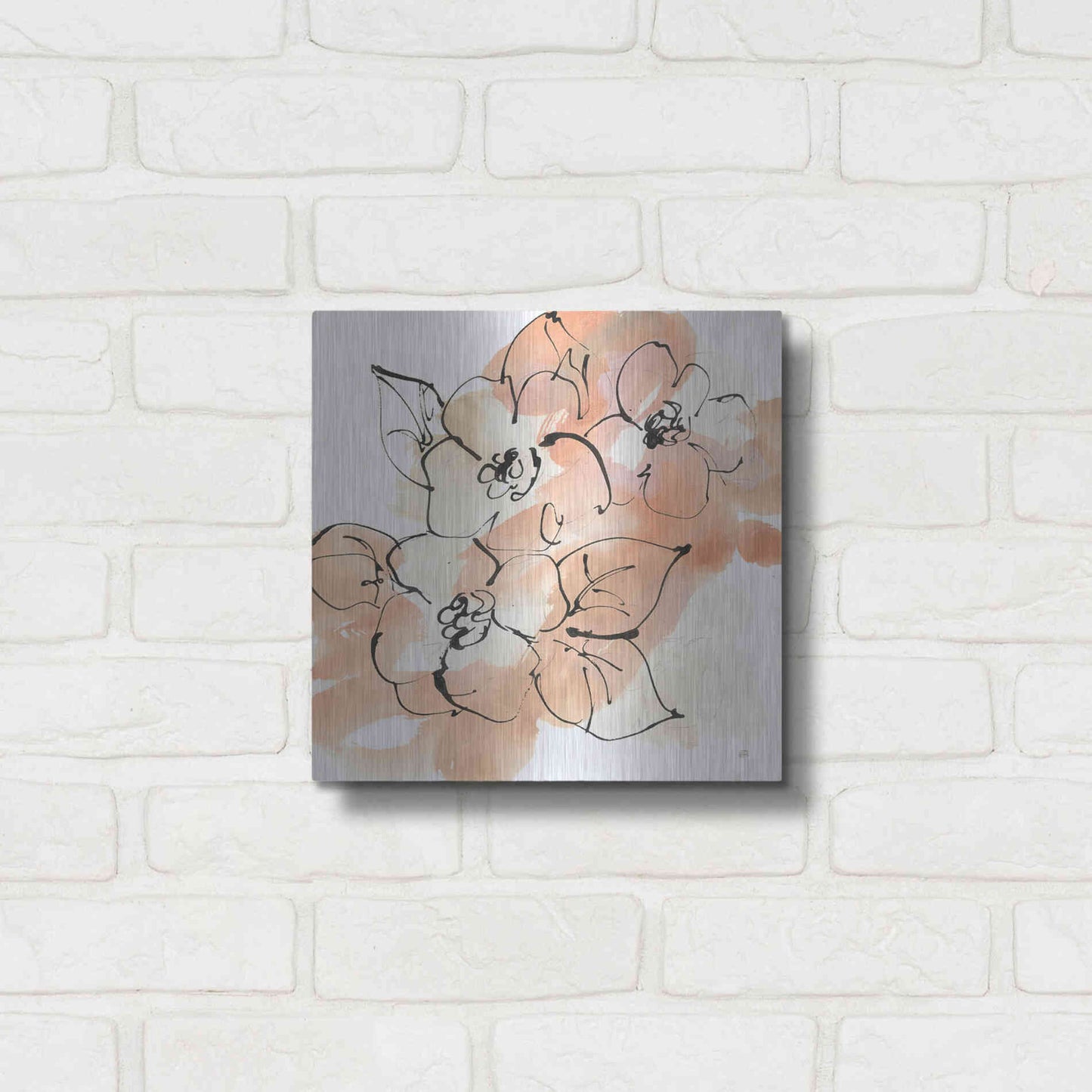 Luxe Metal Art 'Terracotta Neutrals I' by Chris Paschke, Metal Wall Art,12x12