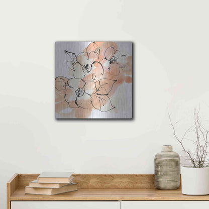 Luxe Metal Art 'Terracotta Neutrals I' by Chris Paschke, Metal Wall Art,12x12