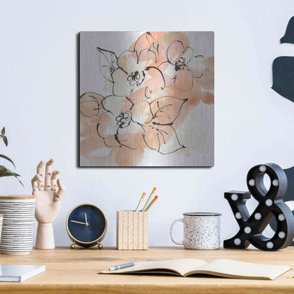 Luxe Metal Art 'Terracotta Neutrals I' by Chris Paschke, Metal Wall Art,12x12