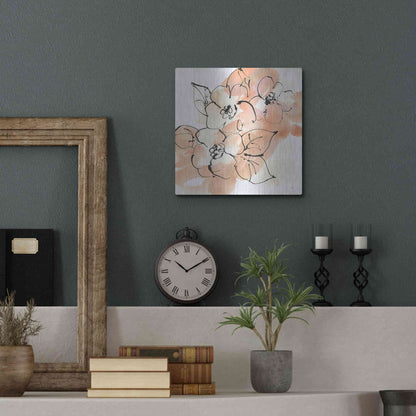 Luxe Metal Art 'Terracotta Neutrals I' by Chris Paschke, Metal Wall Art,12x12