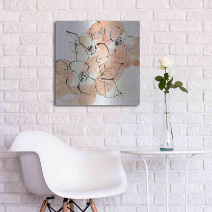Luxe Metal Art 'Terracotta Neutrals I' by Chris Paschke, Metal Wall Art,24x24