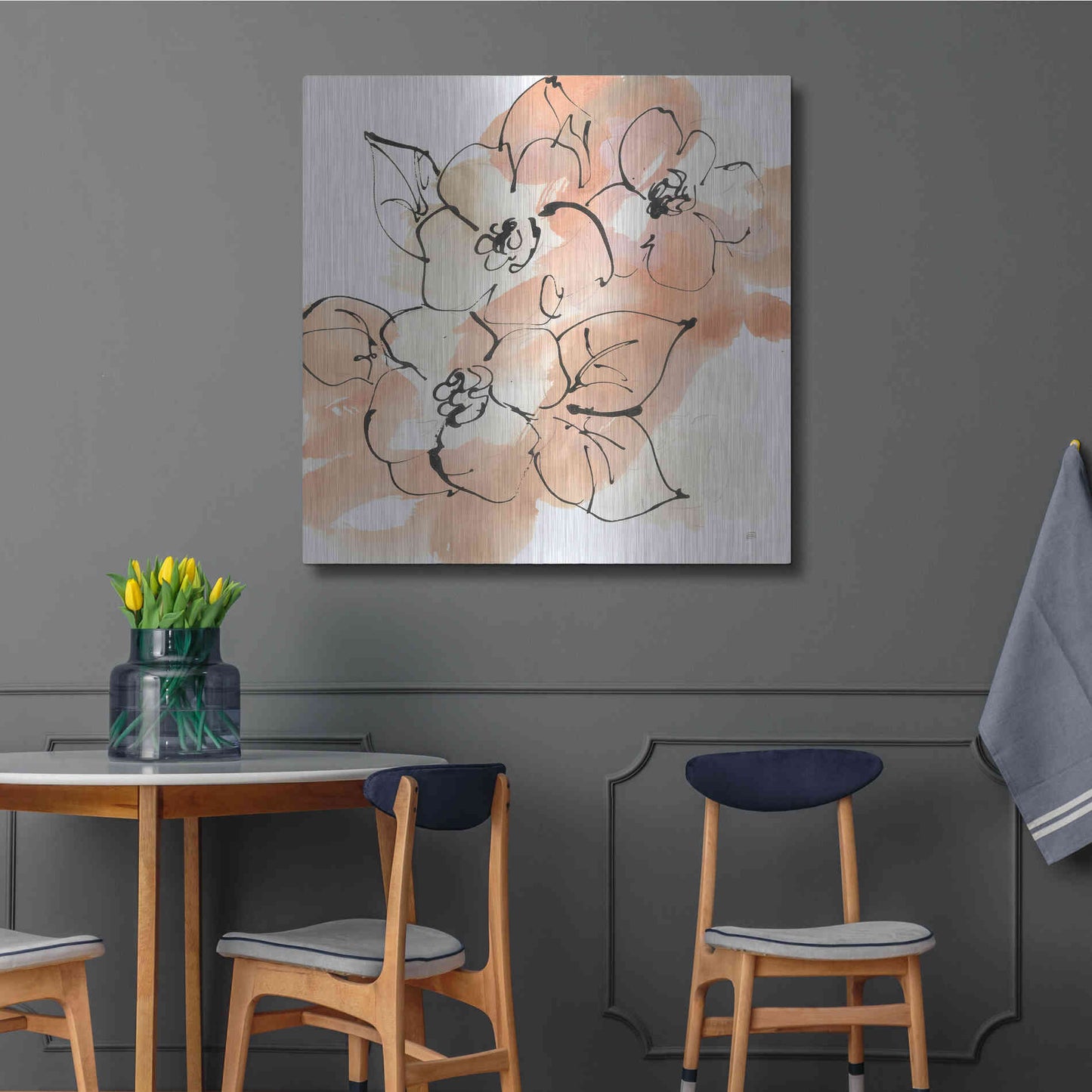 Luxe Metal Art 'Terracotta Neutrals I' by Chris Paschke, Metal Wall Art,36x36