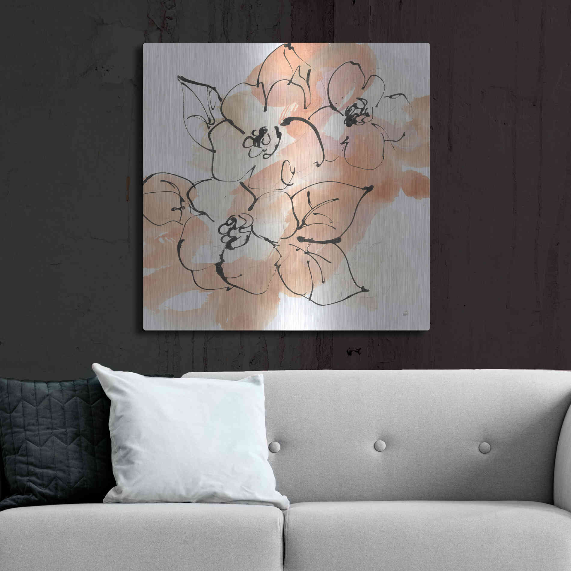 Luxe Metal Art 'Terracotta Neutrals I' by Chris Paschke, Metal Wall Art,36x36