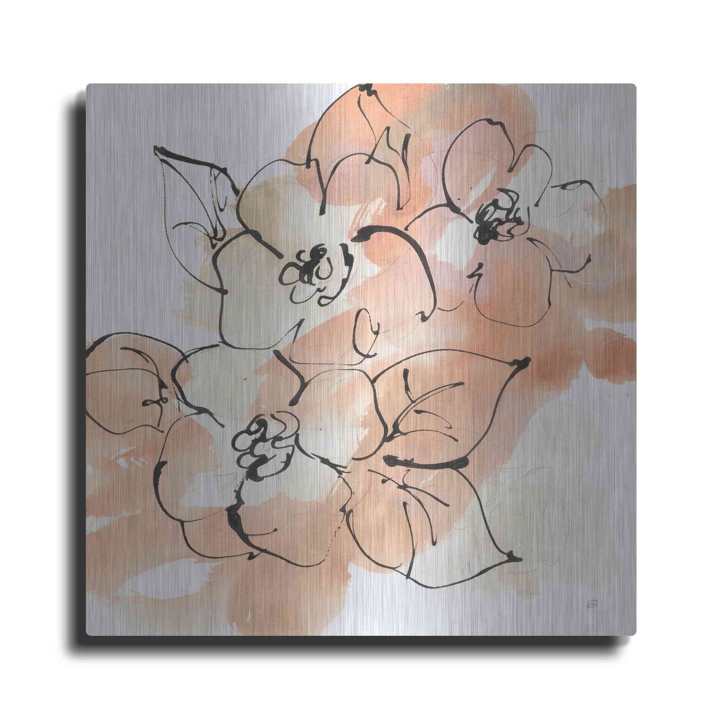 Luxe Metal Art 'Terracotta Neutrals I' by Chris Paschke, Metal Wall Art