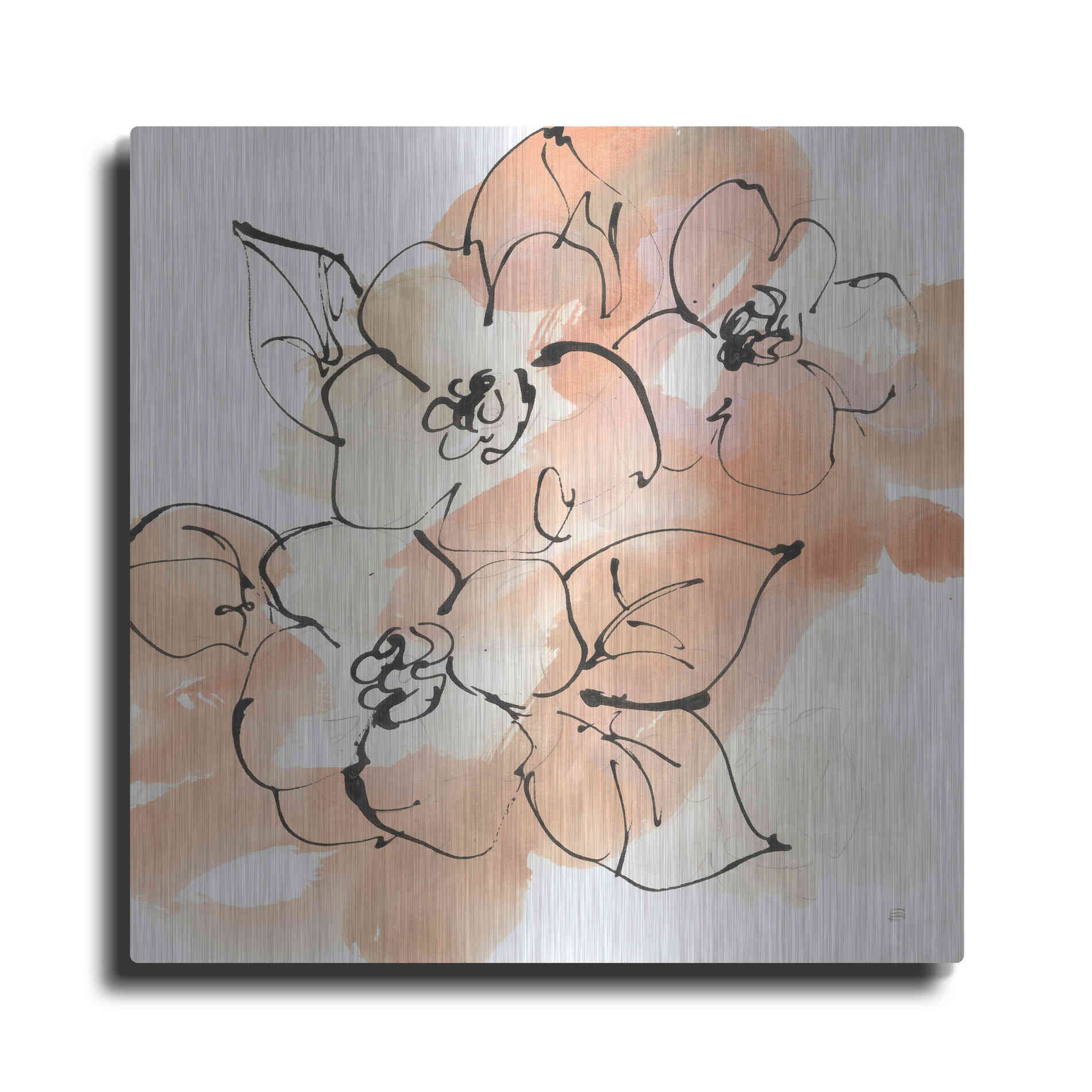 Luxe Metal Art 'Terracotta Neutrals I' by Chris Paschke, Metal Wall Art