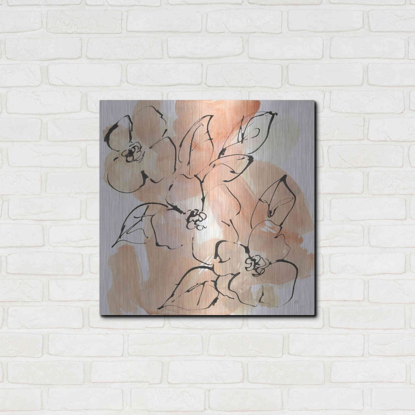 Luxe Metal Art 'Terracotta Neutrals II' by Chris Paschke, Metal Wall Art,24x24