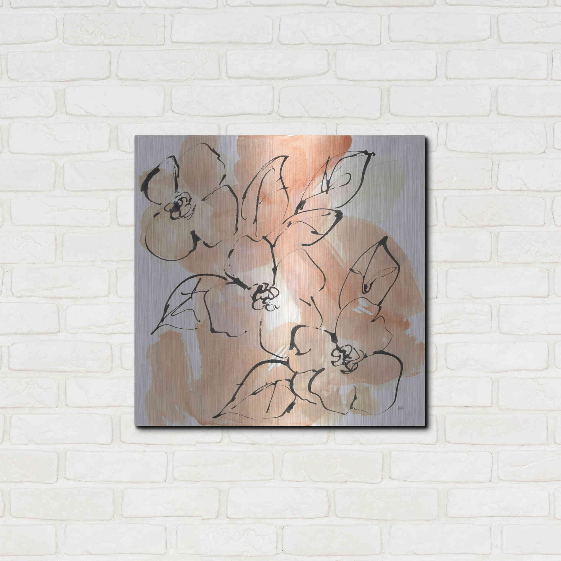 Luxe Metal Art 'Terracotta Neutrals II' by Chris Paschke, Metal Wall Art,24x24