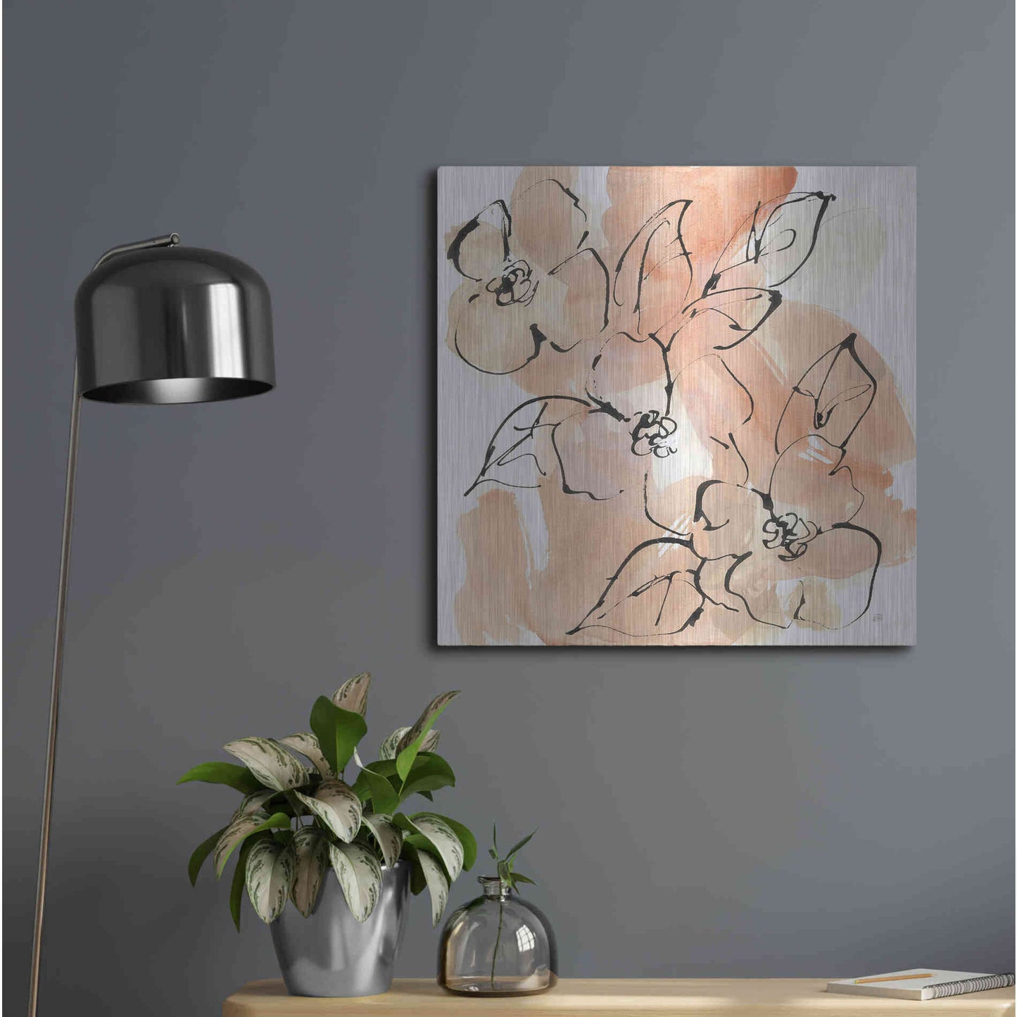 Luxe Metal Art 'Terracotta Neutrals II' by Chris Paschke, Metal Wall Art,24x24