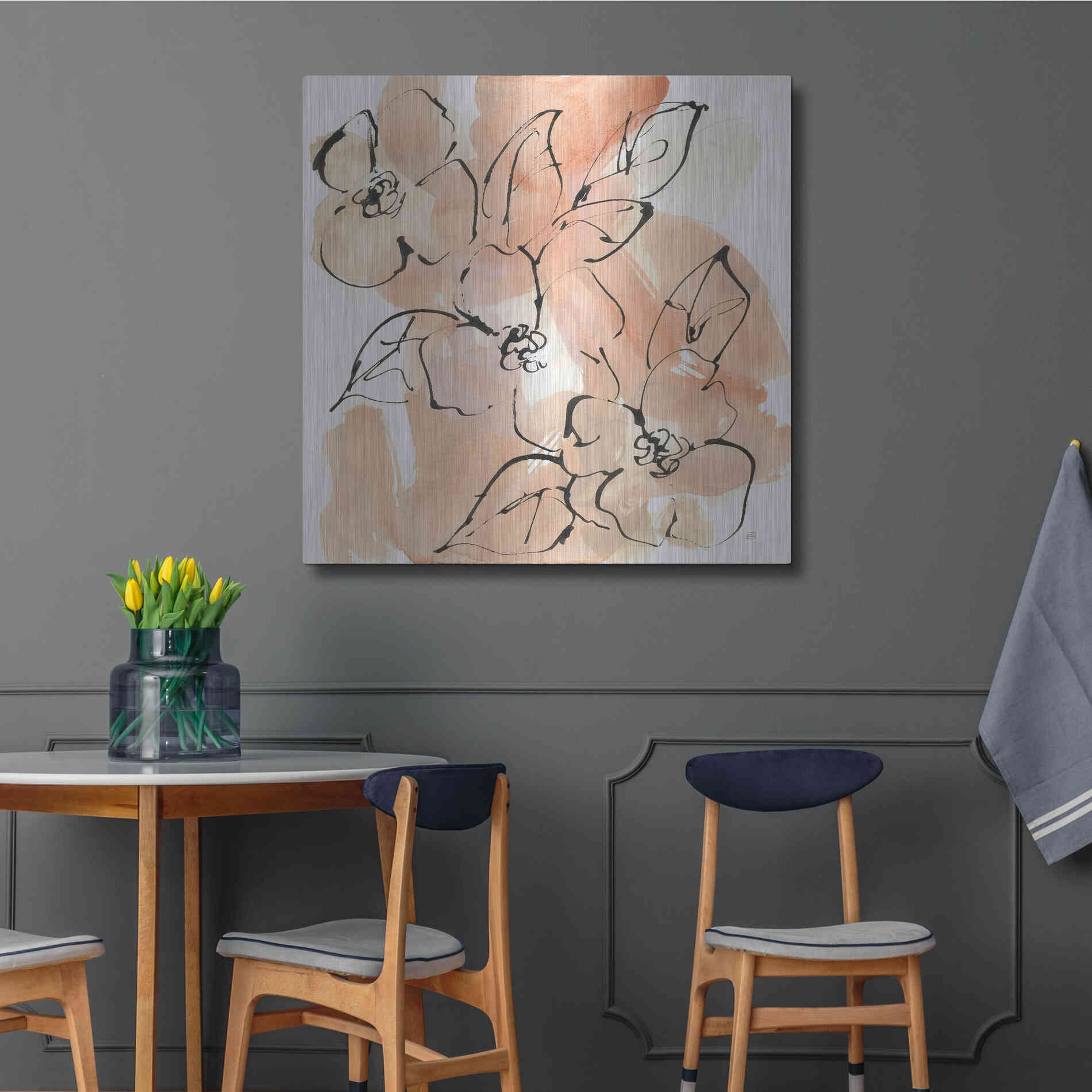 Luxe Metal Art 'Terracotta Neutrals II' by Chris Paschke, Metal Wall Art,36x36