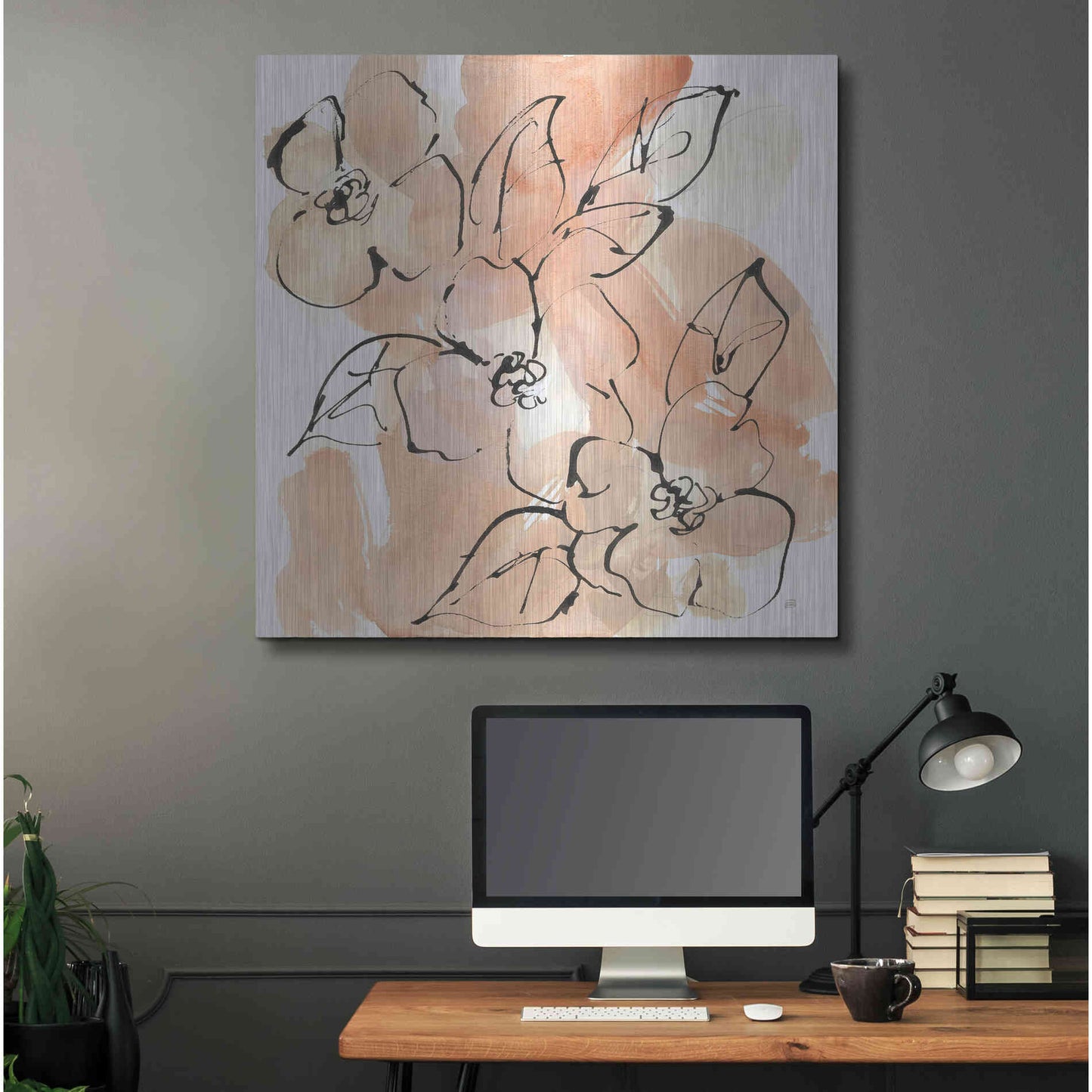 Luxe Metal Art 'Terracotta Neutrals II' by Chris Paschke, Metal Wall Art,36x36