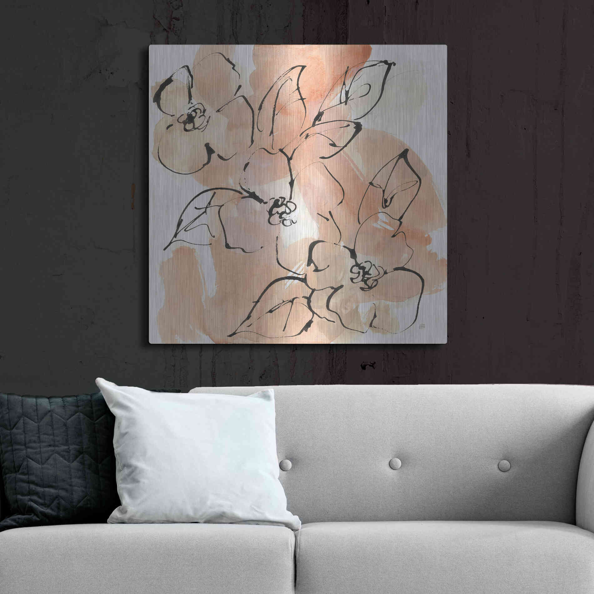 Luxe Metal Art 'Terracotta Neutrals II' by Chris Paschke, Metal Wall Art,36x36