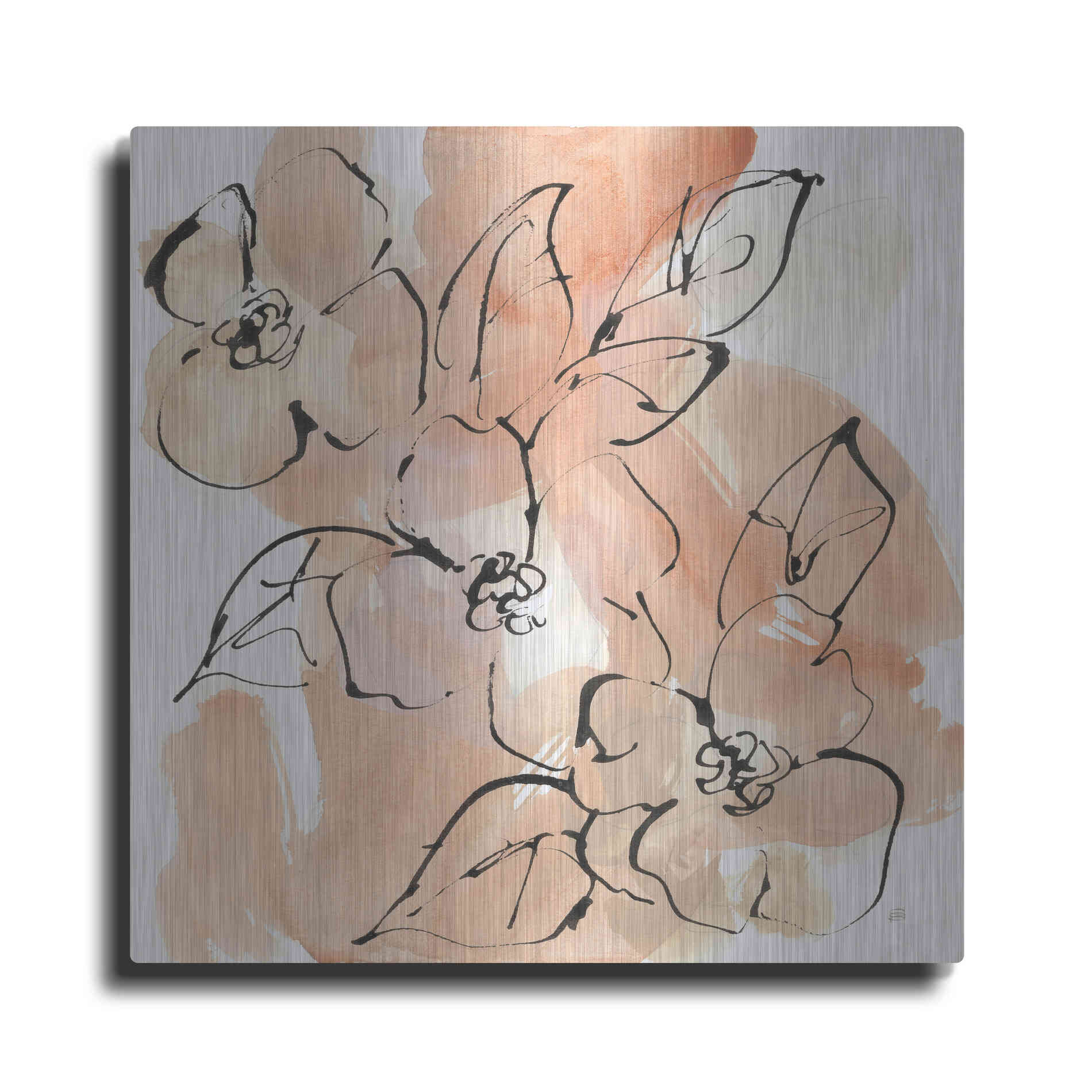 Luxe Metal Art 'Terracotta Neutrals II' by Chris Paschke, Metal Wall Art