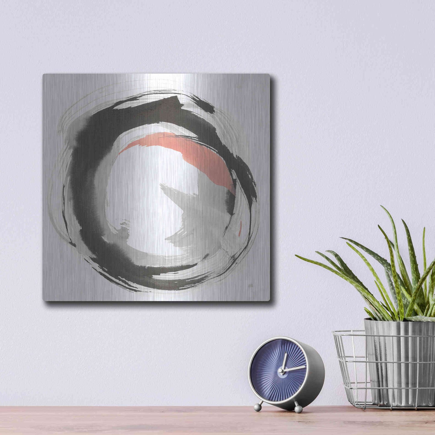 Luxe Metal Art 'Hake Clay I' by Chris Paschke, Metal Wall Art,12x12