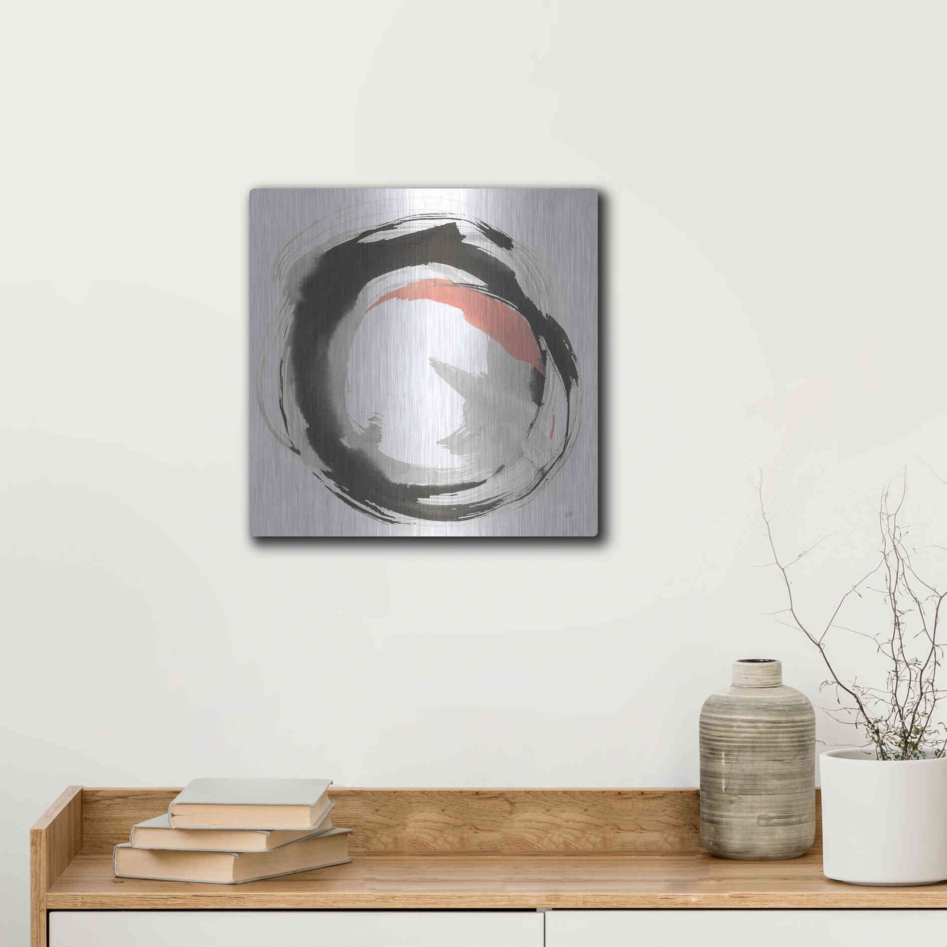 Luxe Metal Art 'Hake Clay I' by Chris Paschke, Metal Wall Art,12x12