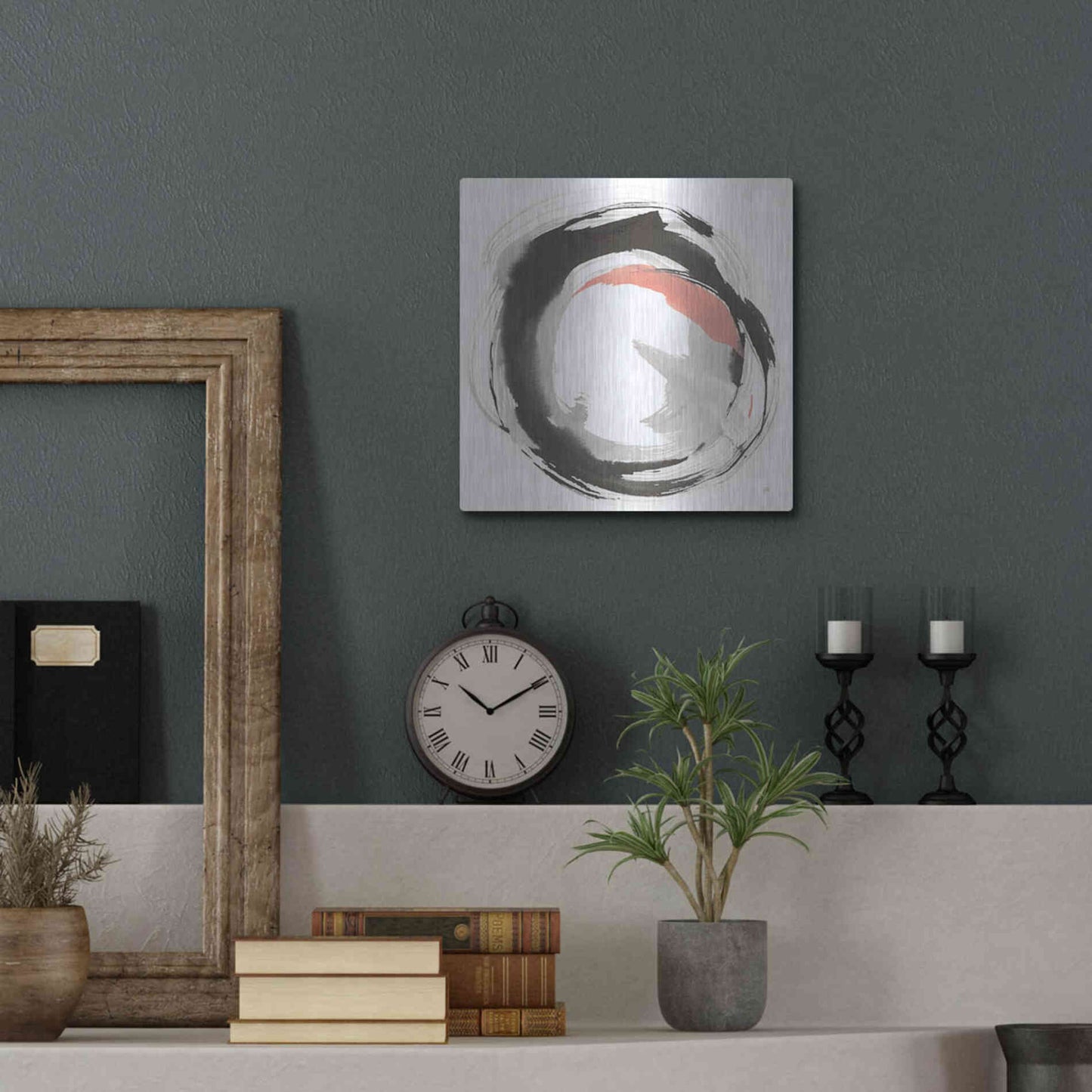 Luxe Metal Art 'Hake Clay I' by Chris Paschke, Metal Wall Art,12x12
