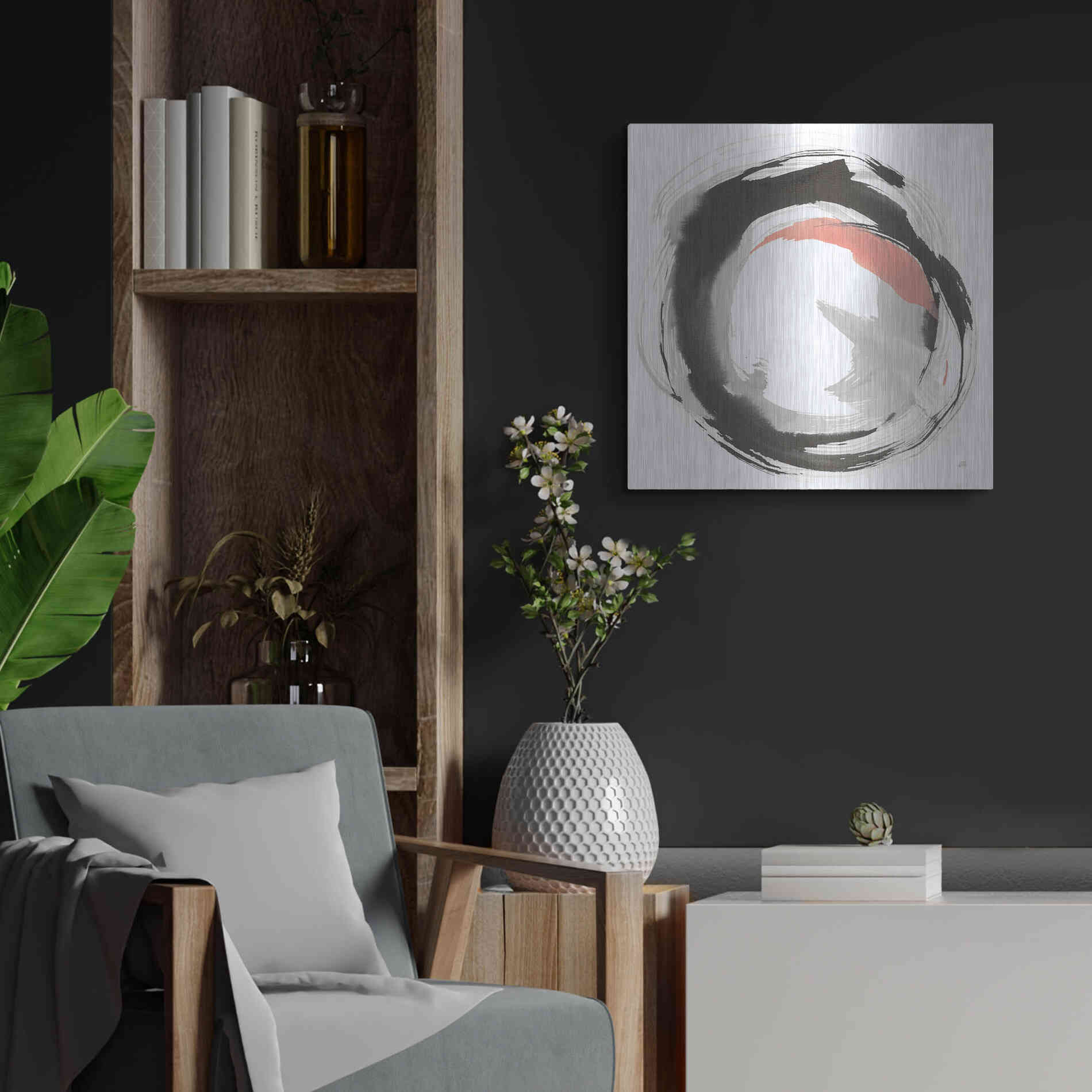 Luxe Metal Art 'Hake Clay I' by Chris Paschke, Metal Wall Art,24x24