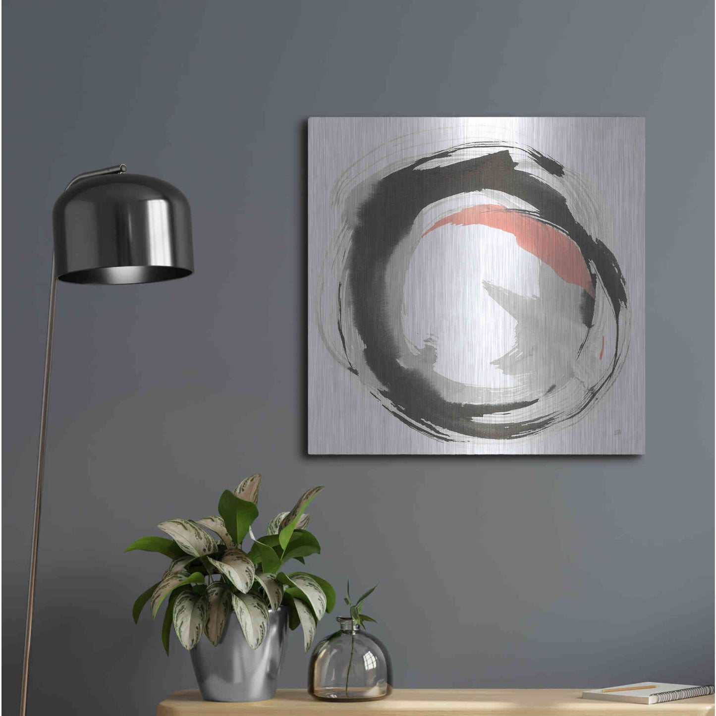 Luxe Metal Art 'Hake Clay I' by Chris Paschke, Metal Wall Art,24x24