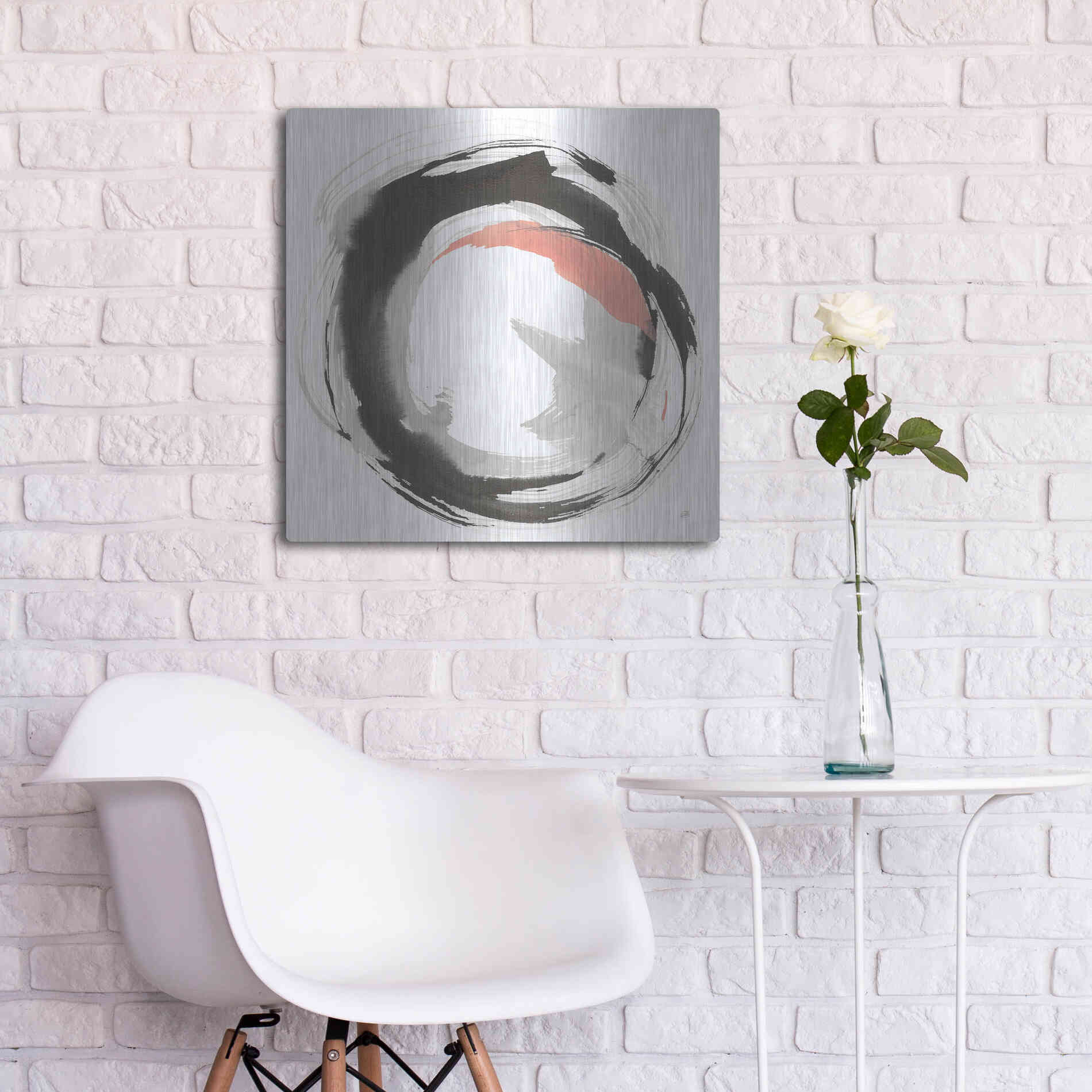Luxe Metal Art 'Hake Clay I' by Chris Paschke, Metal Wall Art,24x24