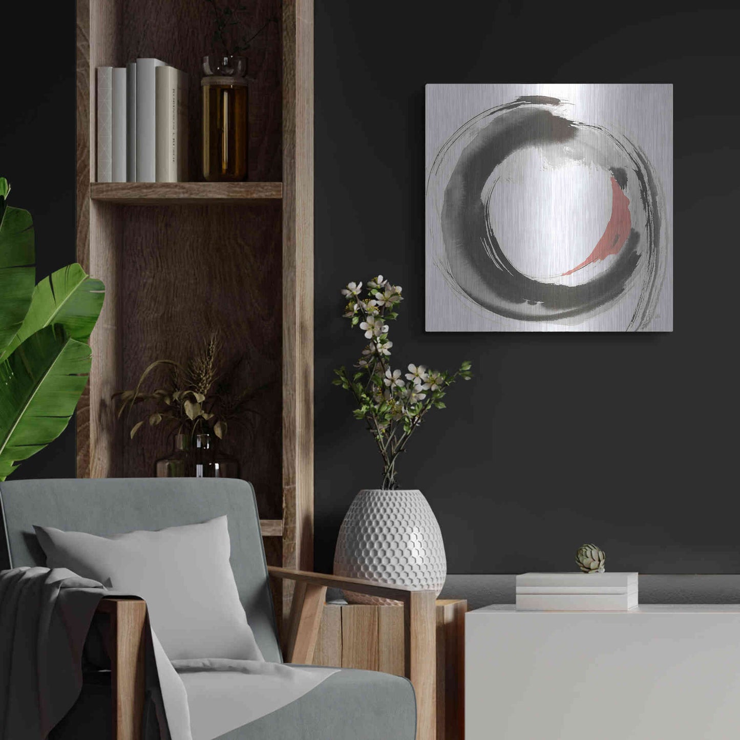 Luxe Metal Art 'Hake Clay II' by Chris Paschke, Metal Wall Art,24x24