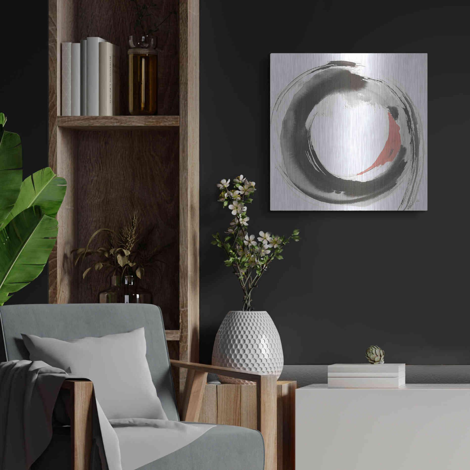 Luxe Metal Art 'Hake Clay II' by Chris Paschke, Metal Wall Art,24x24