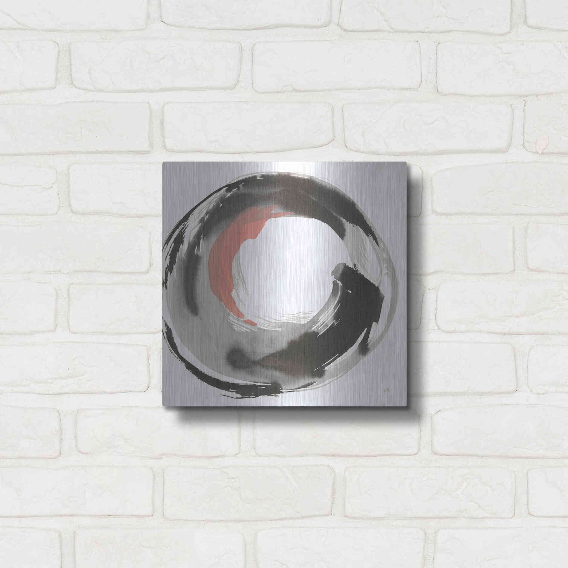 Luxe Metal Art 'Hake Clay III' by Chris Paschke, Metal Wall Art,12x12