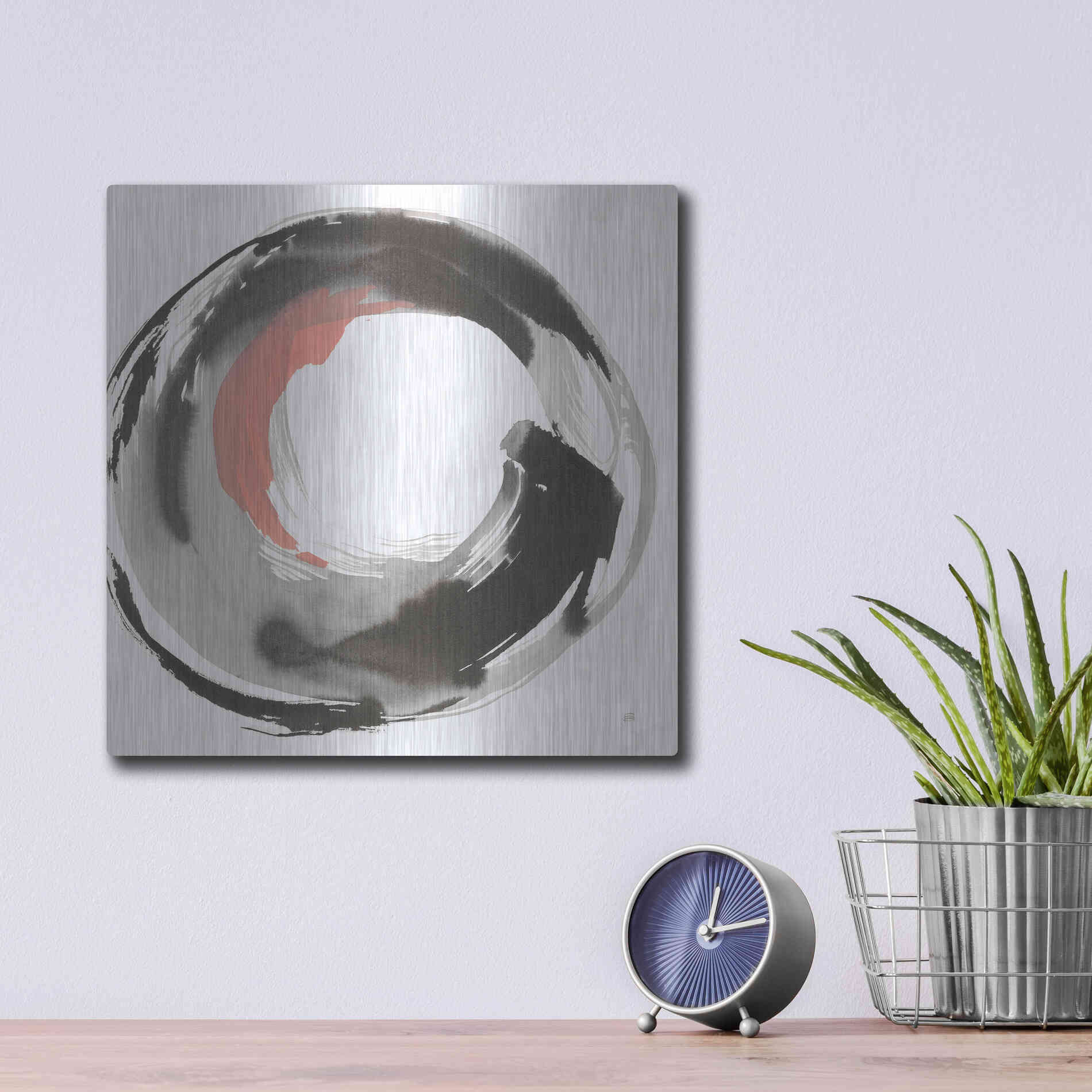 Luxe Metal Art 'Hake Clay III' by Chris Paschke, Metal Wall Art,12x12