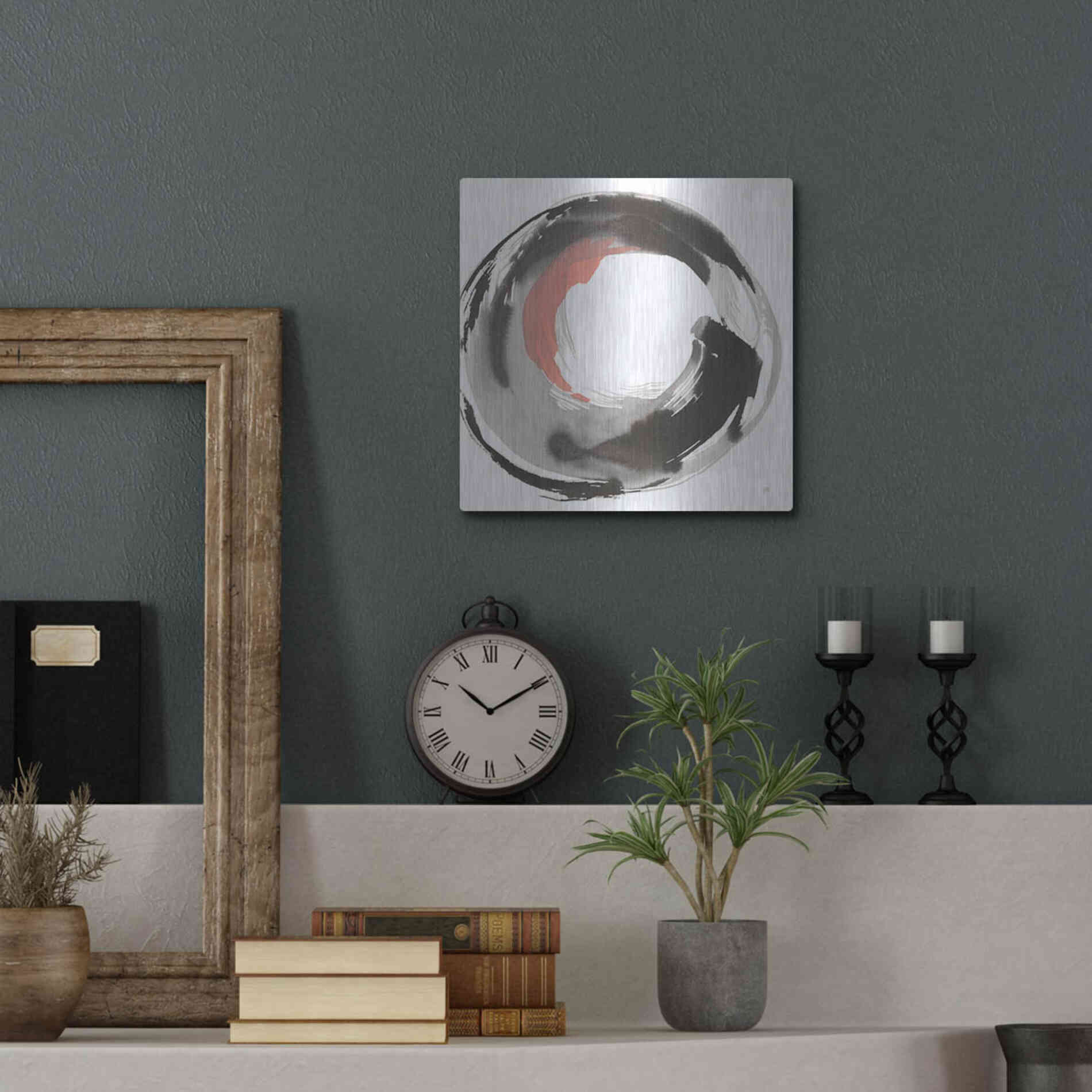 Luxe Metal Art 'Hake Clay III' by Chris Paschke, Metal Wall Art,12x12