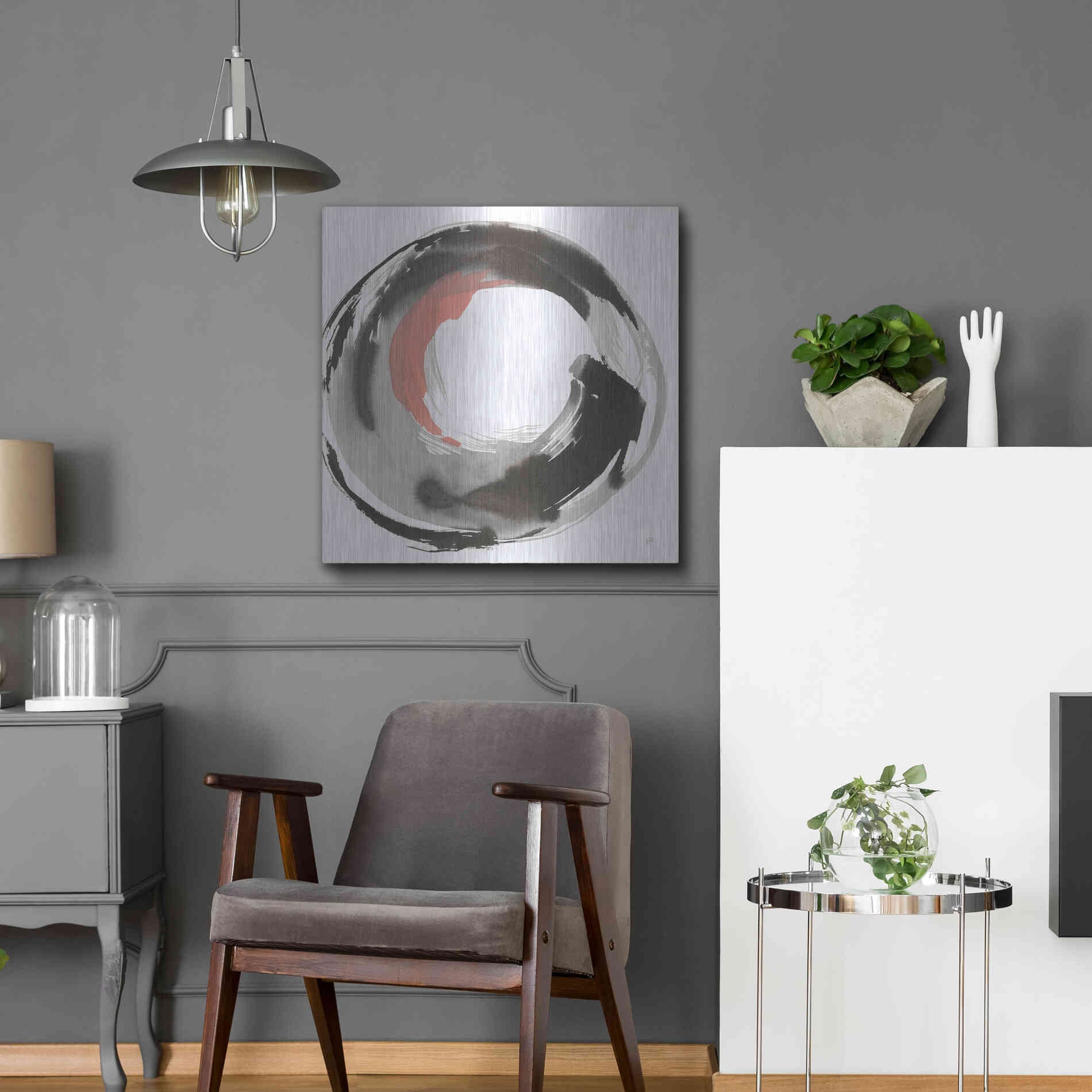 Luxe Metal Art 'Hake Clay III' by Chris Paschke, Metal Wall Art,24x24