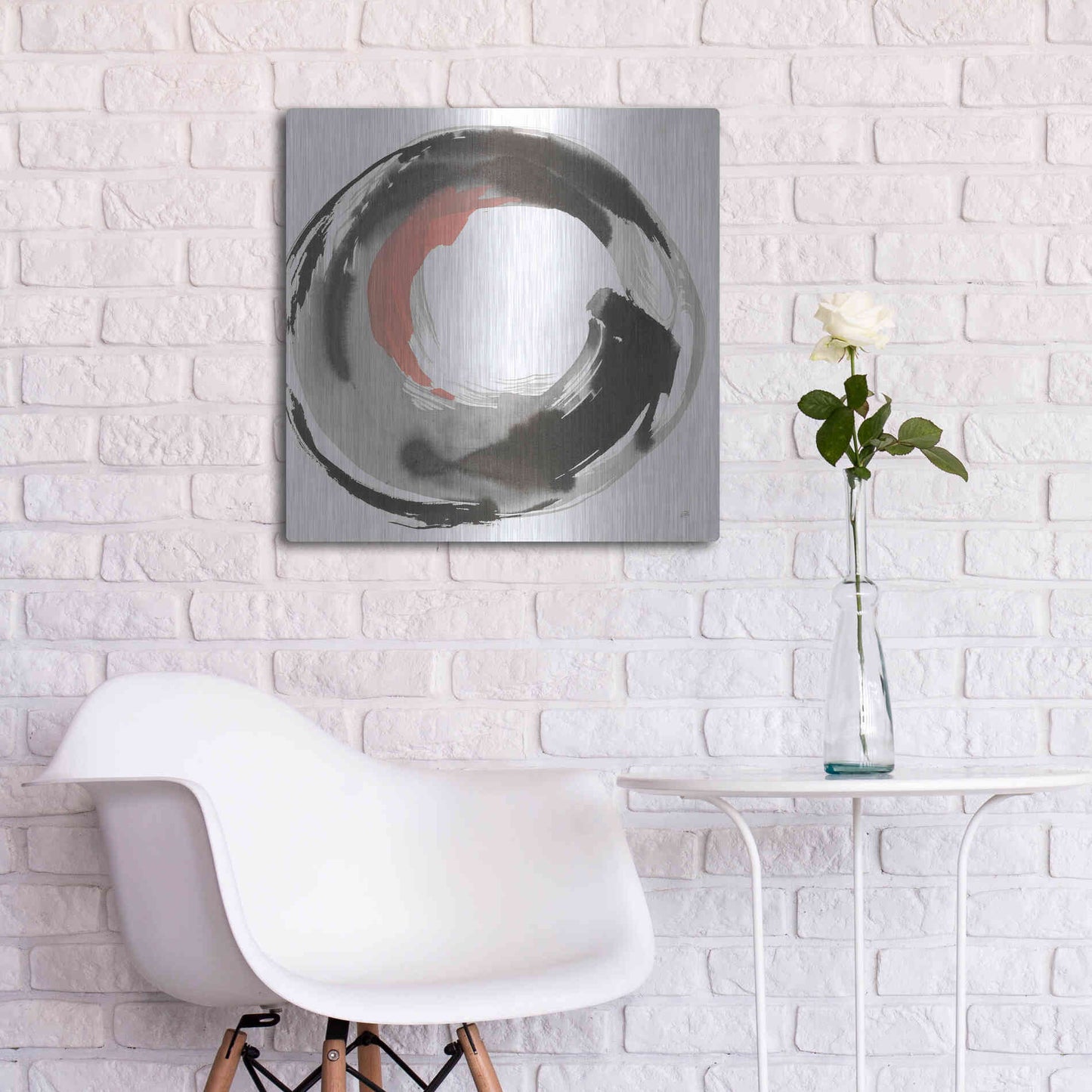 Luxe Metal Art 'Hake Clay III' by Chris Paschke, Metal Wall Art,24x24