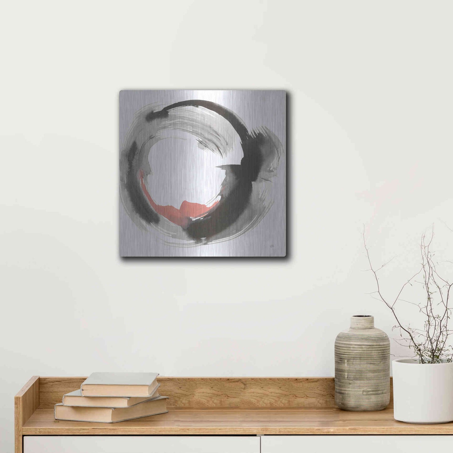 Luxe Metal Art 'Hake Clay IV' by Chris Paschke, Metal Wall Art,12x12