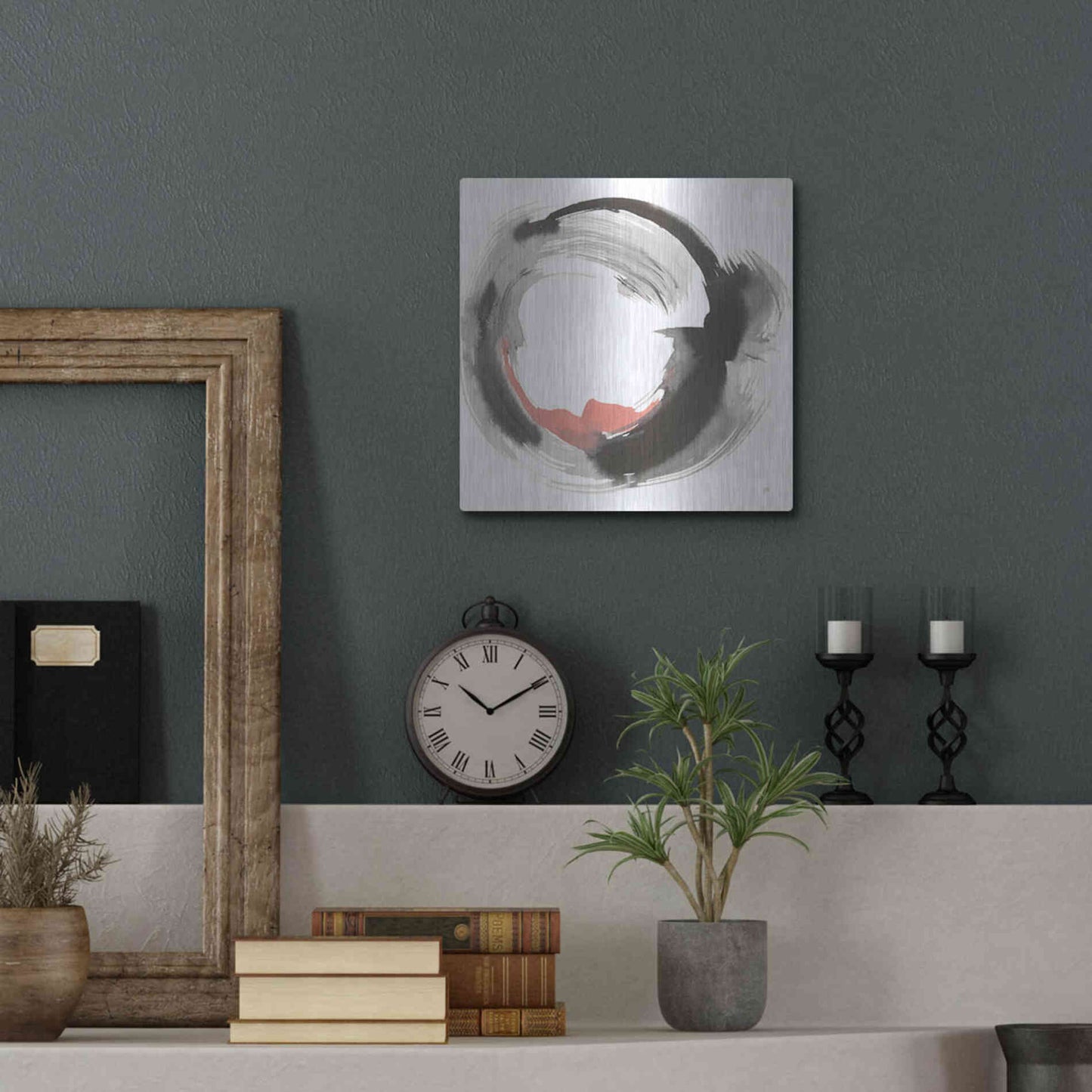 Luxe Metal Art 'Hake Clay IV' by Chris Paschke, Metal Wall Art,12x12