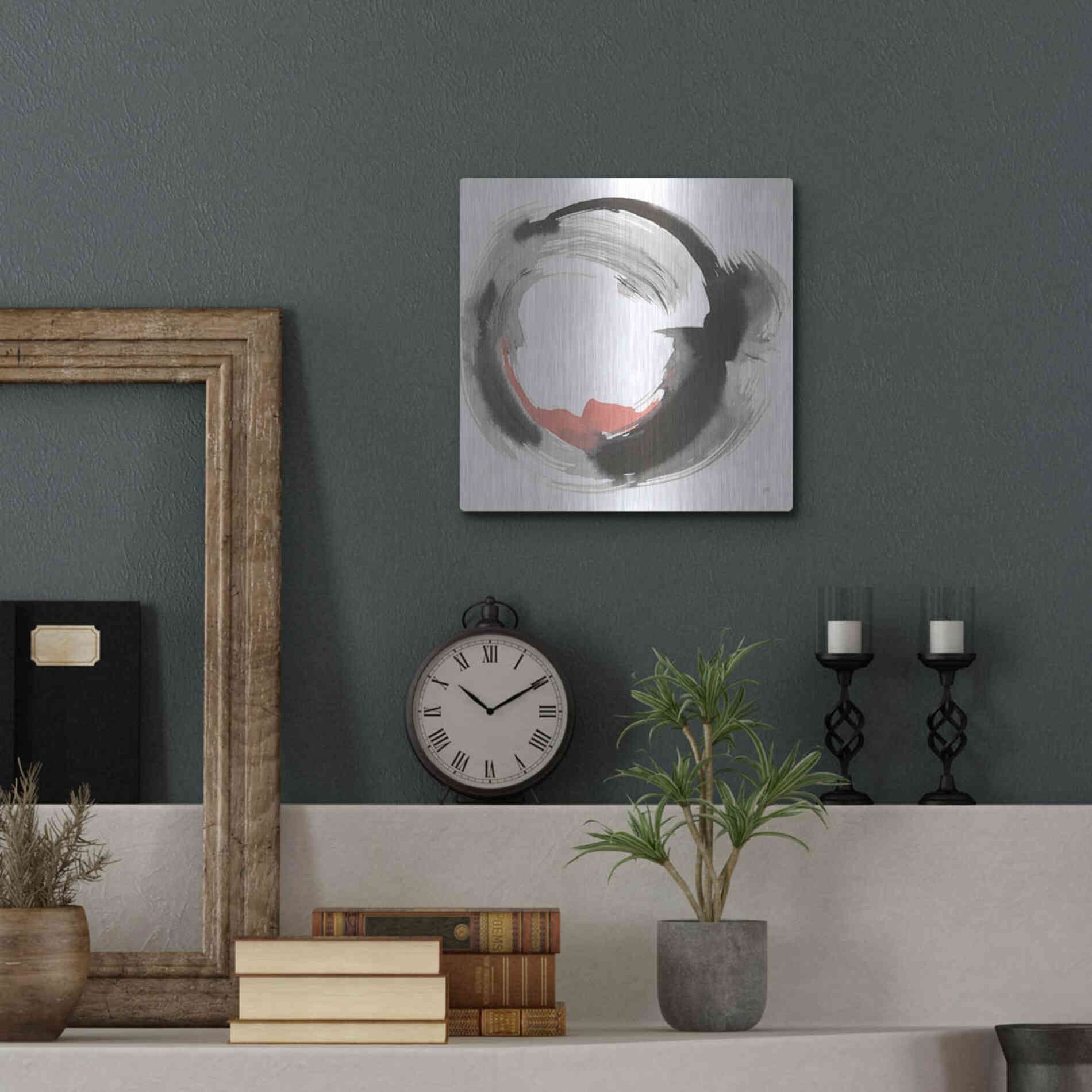 Luxe Metal Art 'Hake Clay IV' by Chris Paschke, Metal Wall Art,12x12