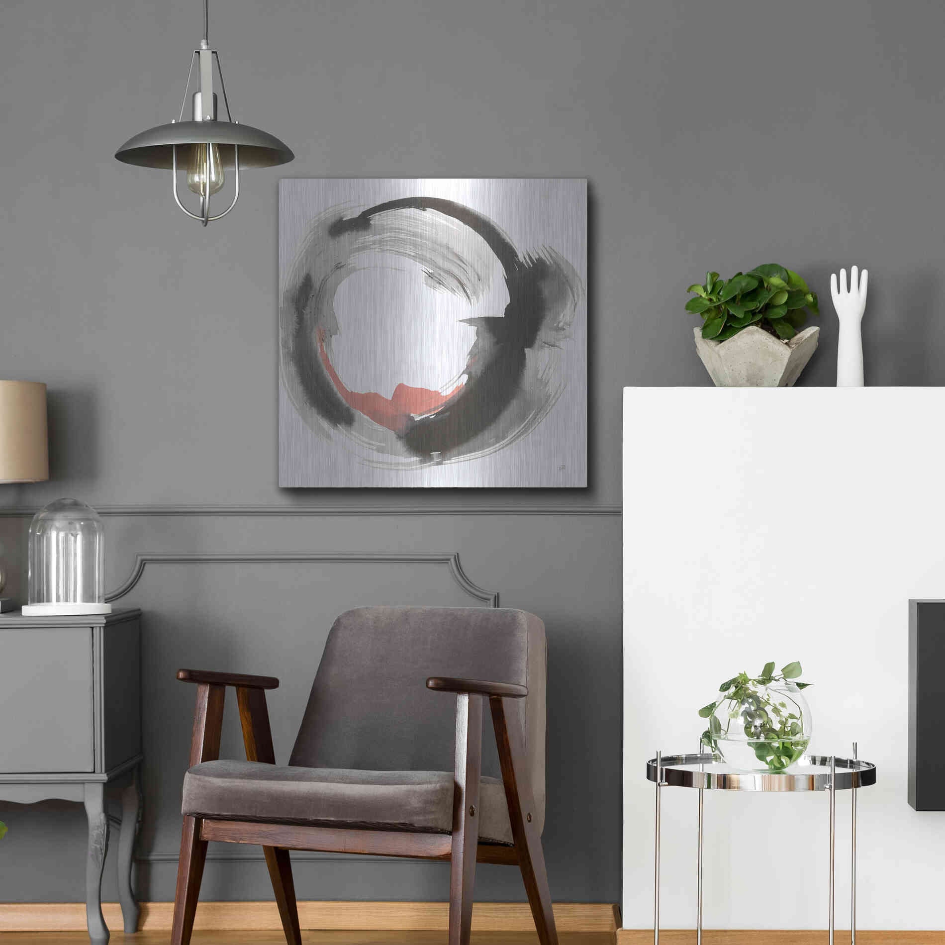 Luxe Metal Art 'Hake Clay IV' by Chris Paschke, Metal Wall Art,24x24