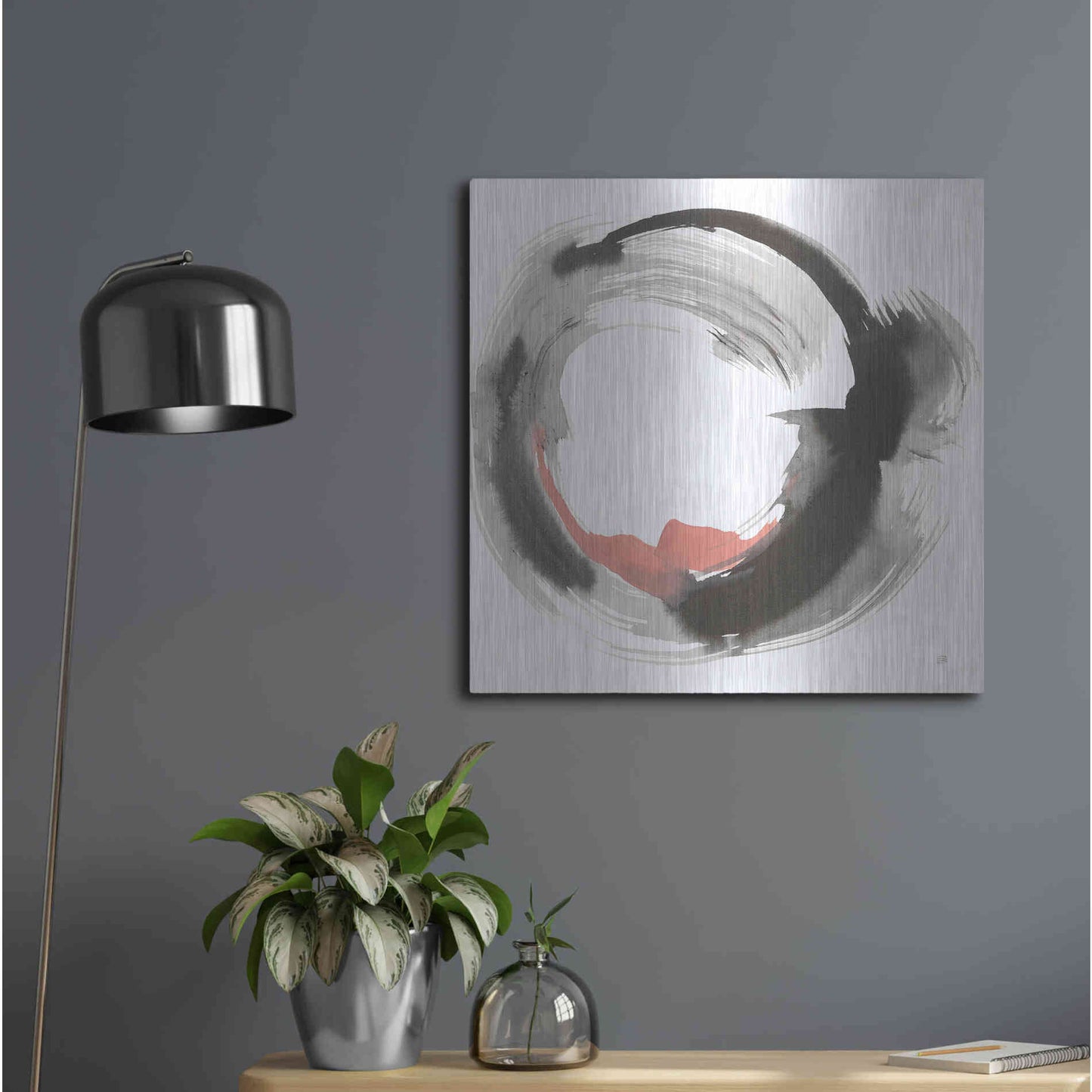 Luxe Metal Art 'Hake Clay IV' by Chris Paschke, Metal Wall Art,24x24