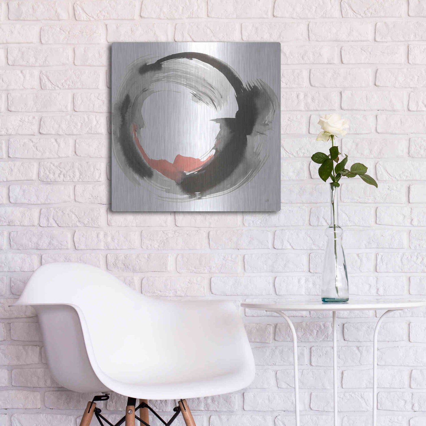 Luxe Metal Art 'Hake Clay IV' by Chris Paschke, Metal Wall Art,24x24