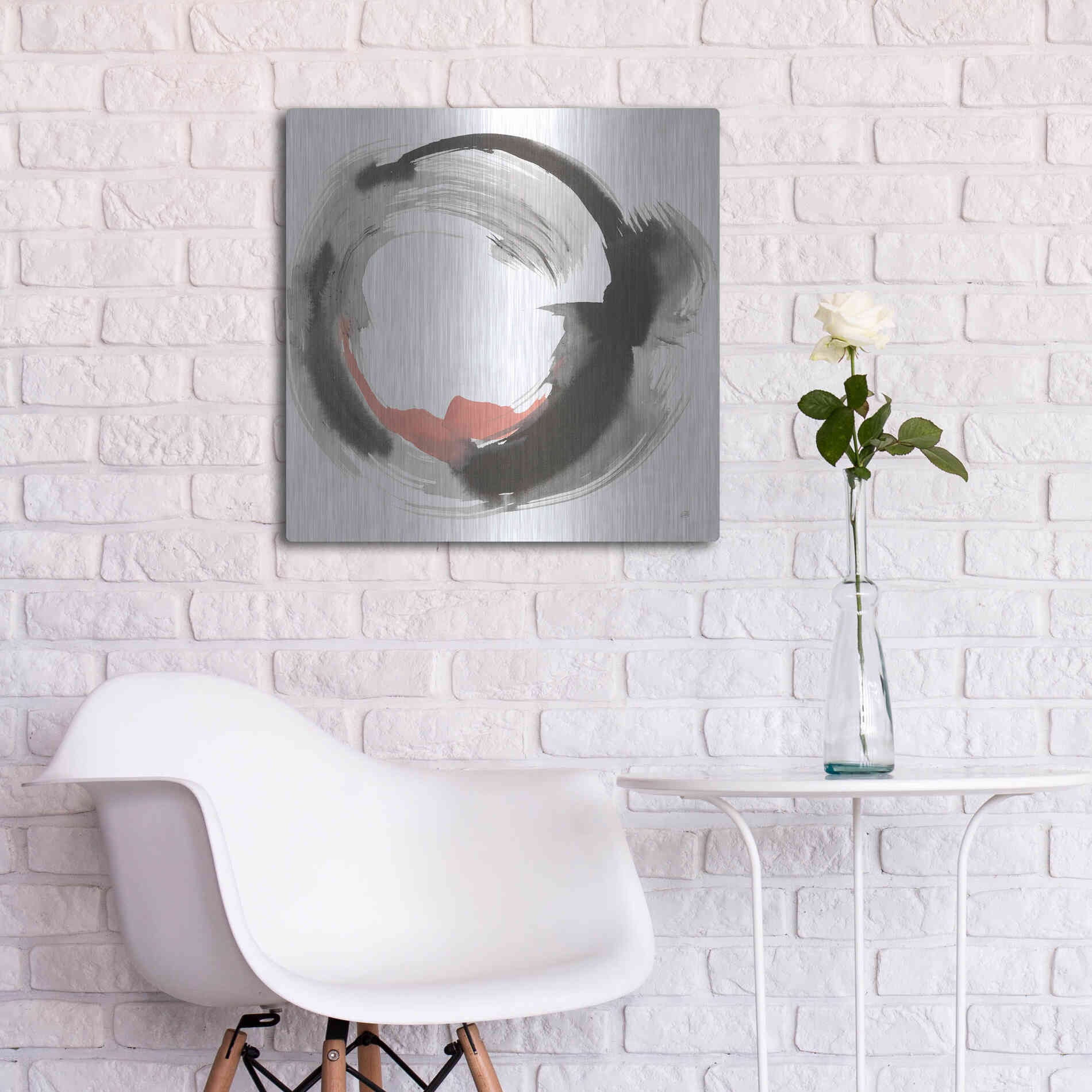 Luxe Metal Art 'Hake Clay IV' by Chris Paschke, Metal Wall Art,24x24