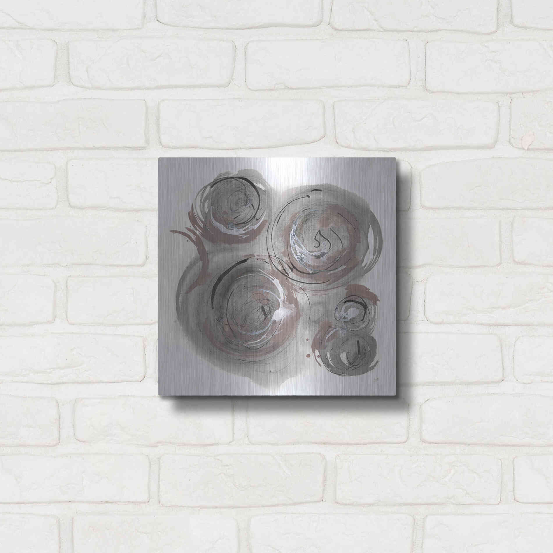 Luxe Metal Art 'In the Circle I' by Chris Paschke, Metal Wall Art,12x12