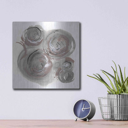 Luxe Metal Art 'In the Circle I' by Chris Paschke, Metal Wall Art,12x12