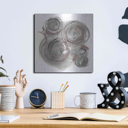Luxe Metal Art 'In the Circle I' by Chris Paschke, Metal Wall Art,12x12