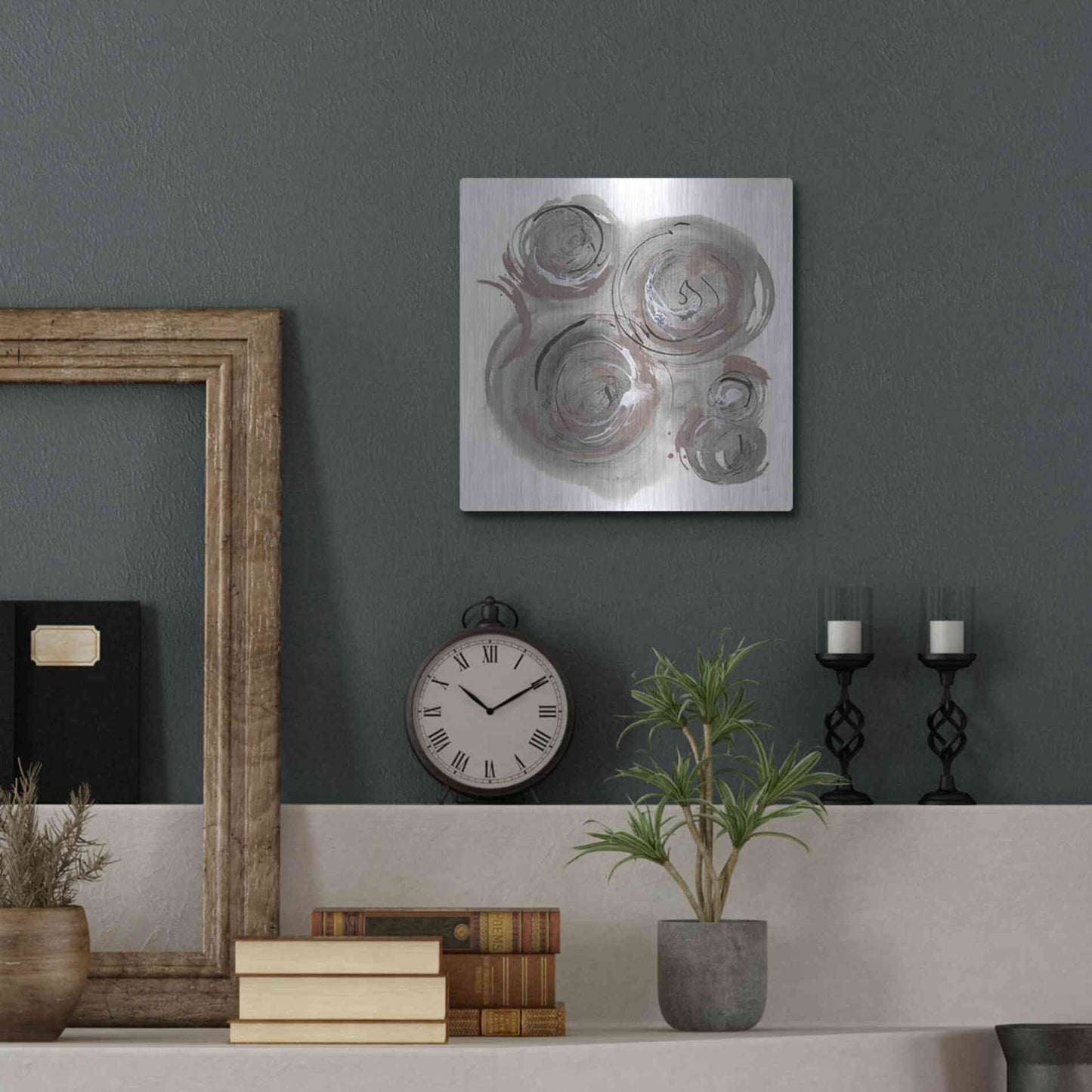 Luxe Metal Art 'In the Circle I' by Chris Paschke, Metal Wall Art,12x12